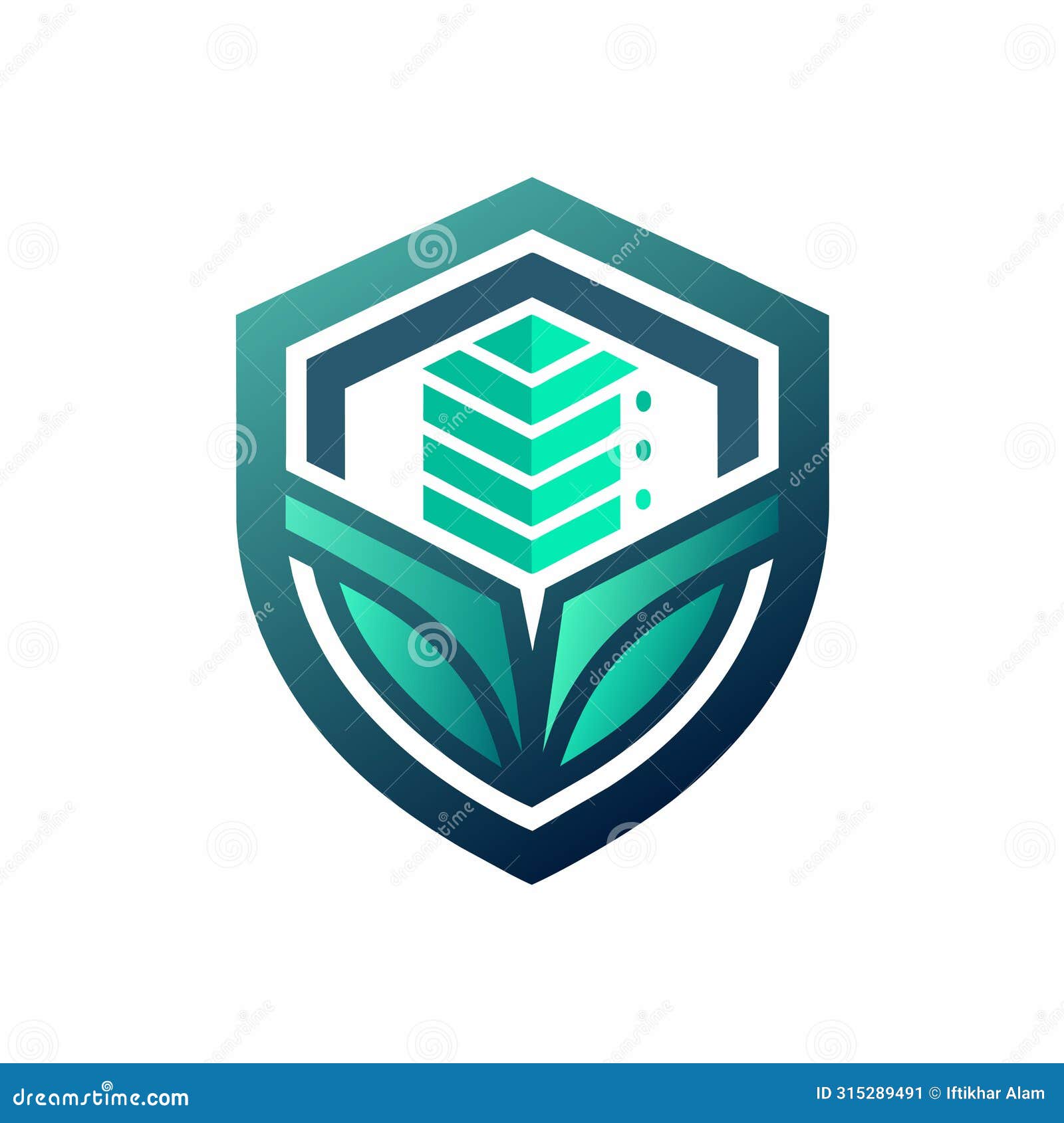 a minimalist logo featuring a green leaf enclosed within a hexagonal , ed for data security software, minimalist logo