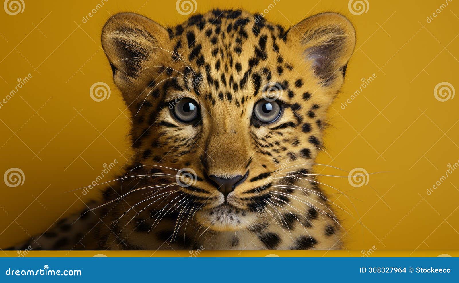 minimalist photography: cute baby leopard in zbrush style
