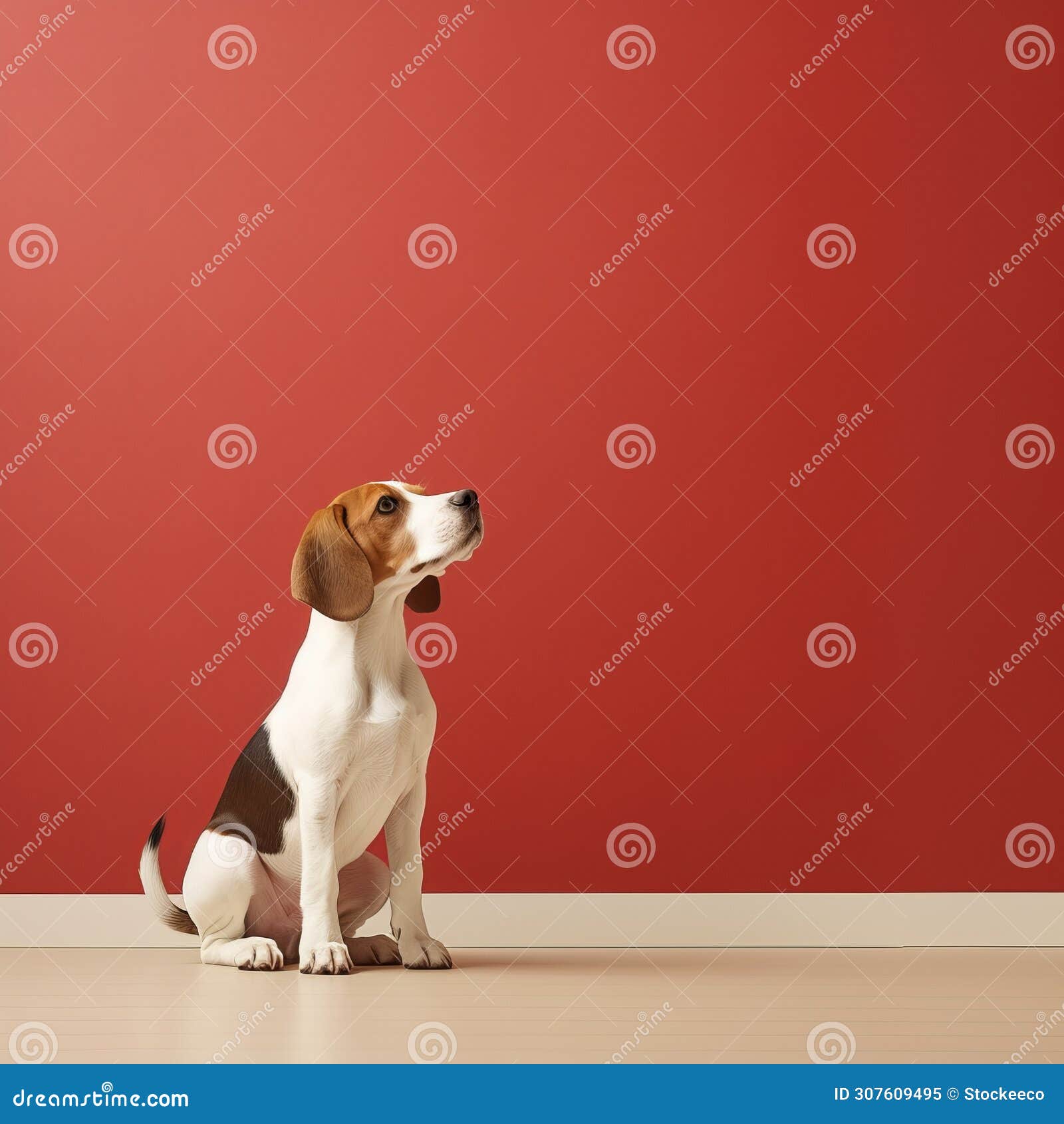 minimalist photography of a cute beagle in spectacular 8k resolution