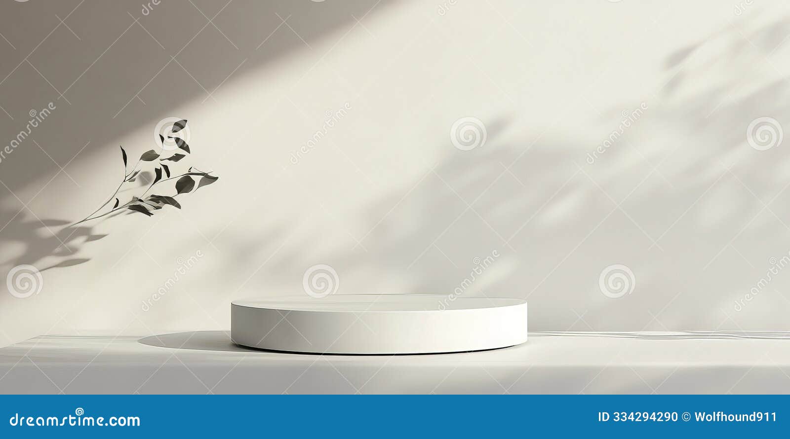 a minimalist podium with a smooth, white finish, set against a simple, light gray background with