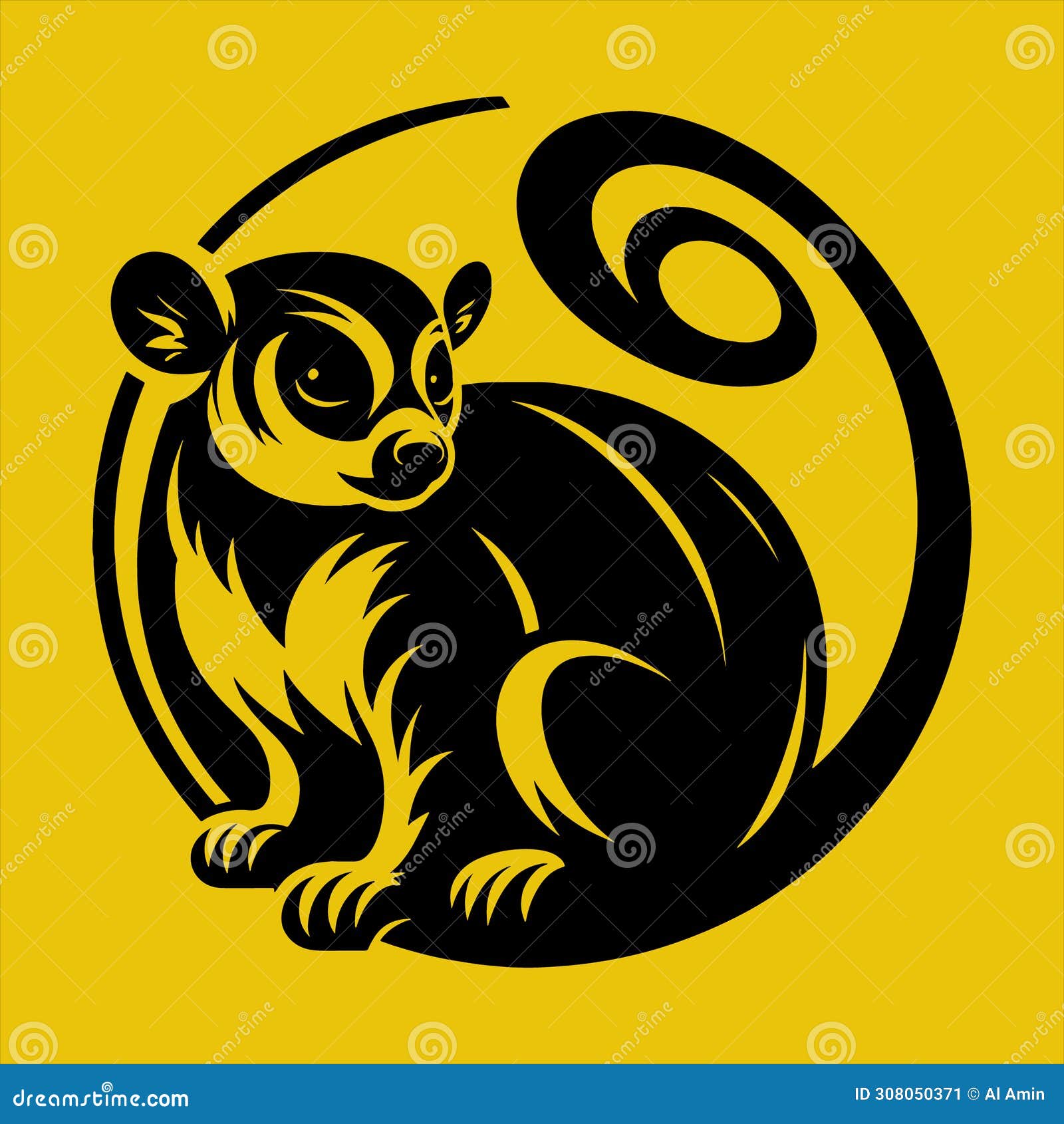 Minimalist Silhouette Vector Design Of A Kinkajou CartoonDealer minimalist-silhouette-vector-design-of-a-kinkajou-cartoondealer