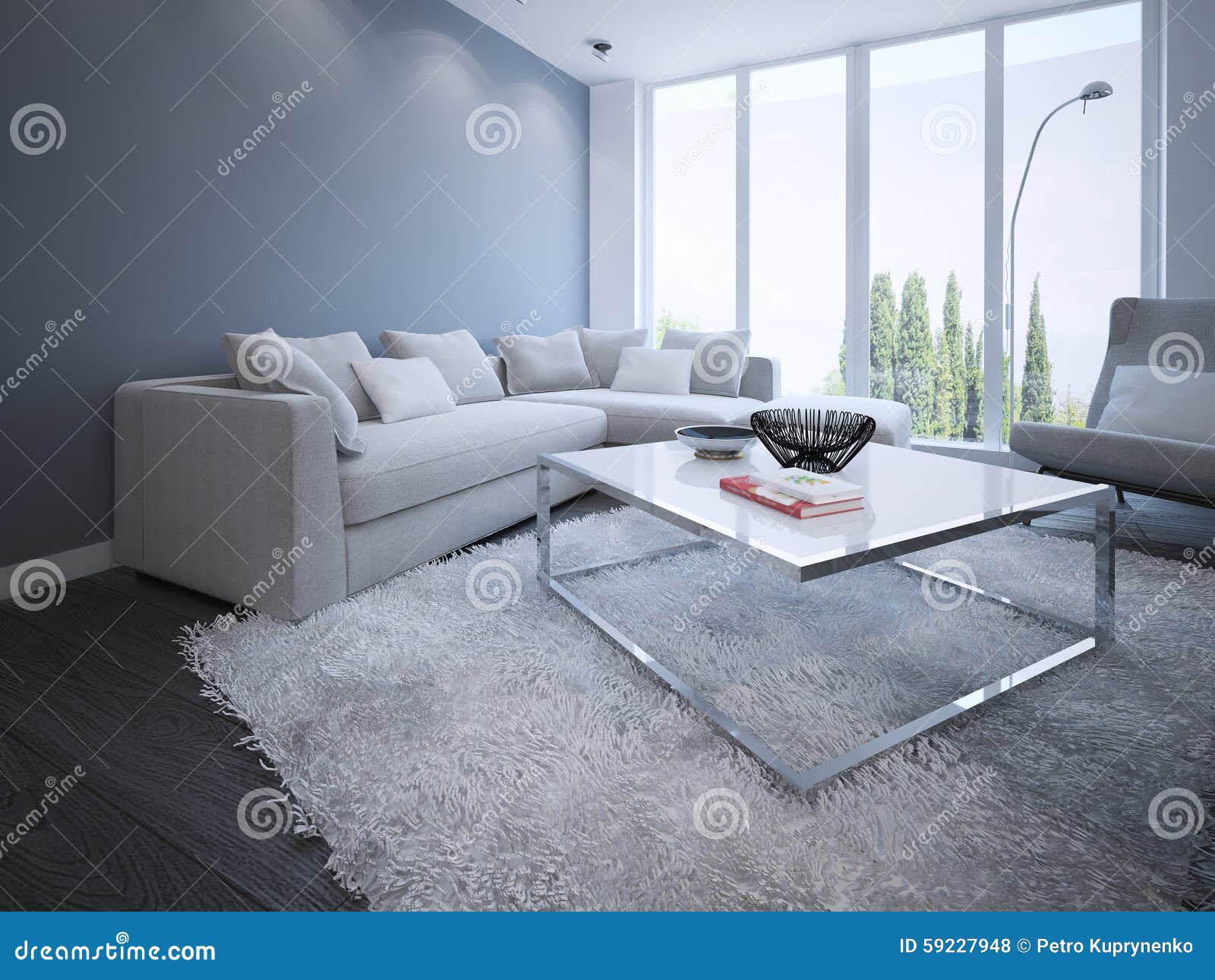 Minimalist Sitting Room Design Stock Illustration Illustration of