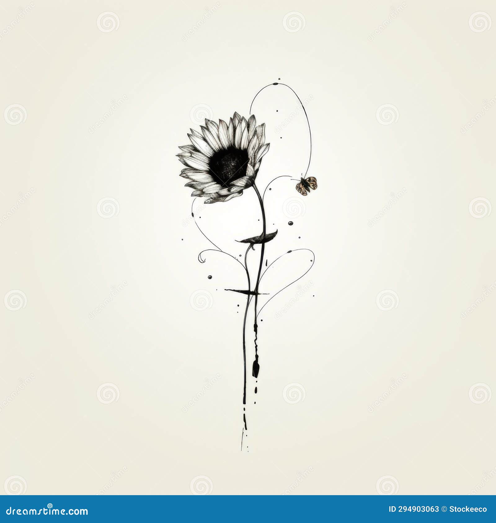Sunflower Tattoo - Etsy