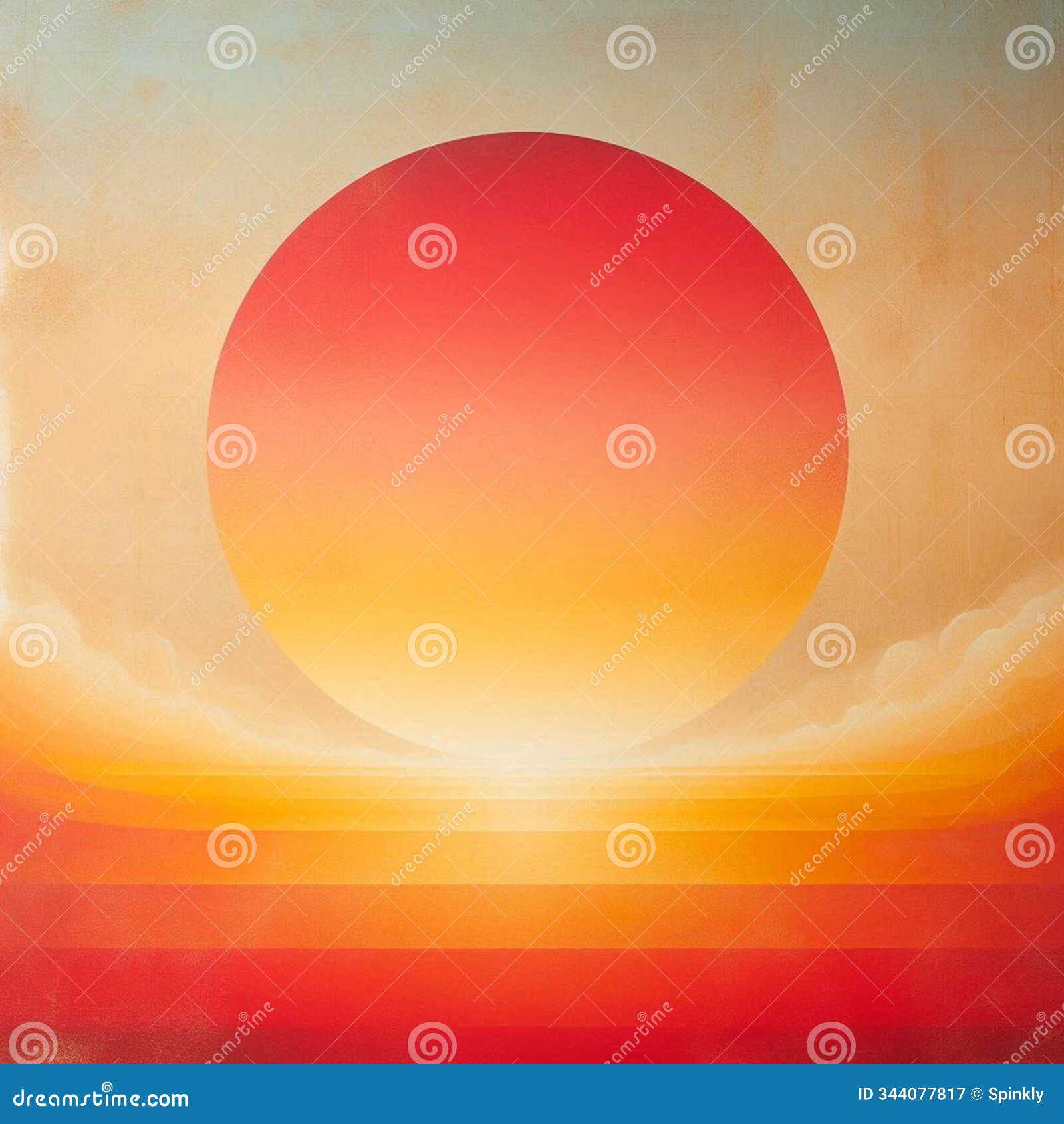 minimalist sunset gradient art print â warm and vibrant sunscape