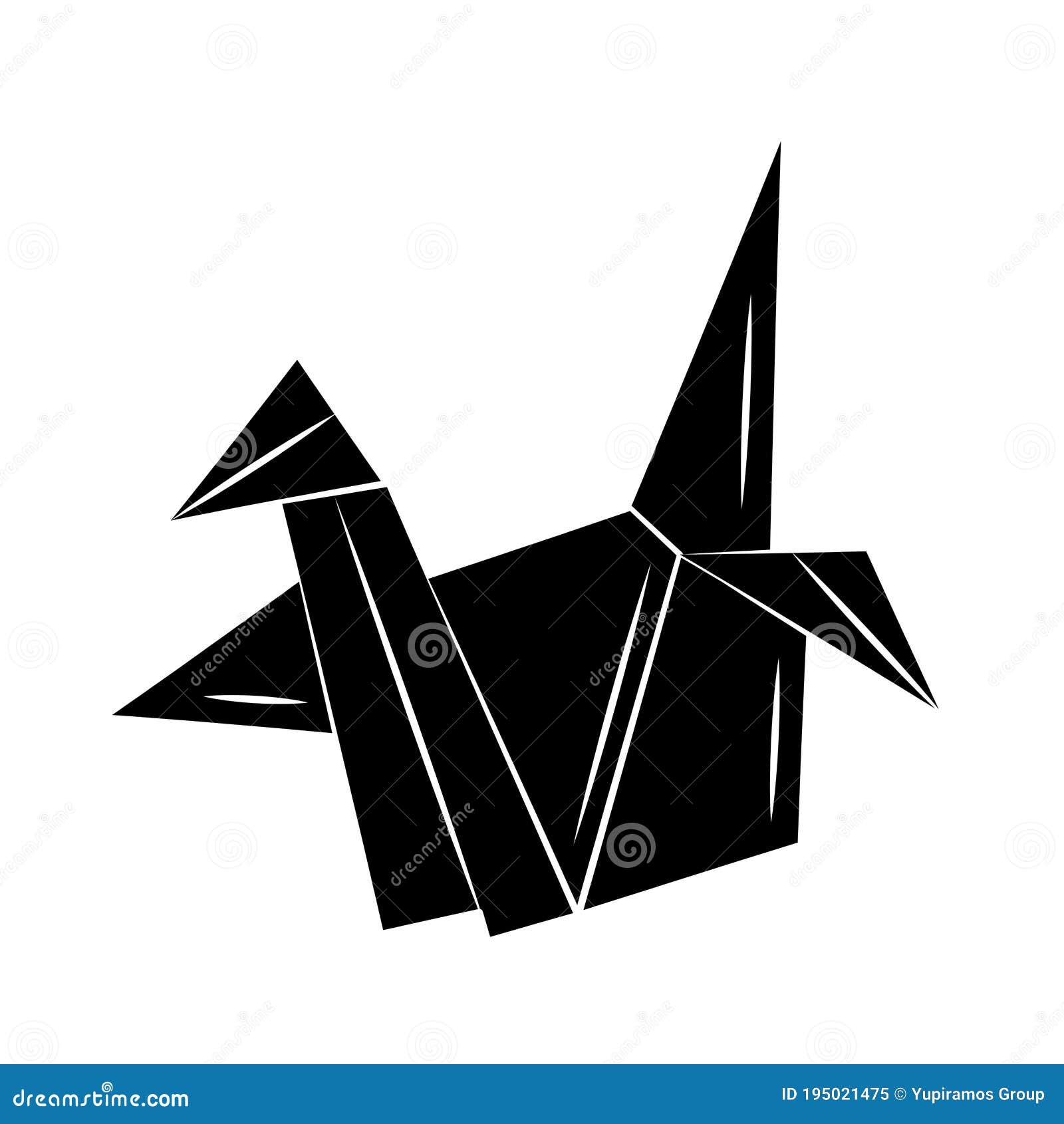 Paper origami of duck Royalty Free Vector Image