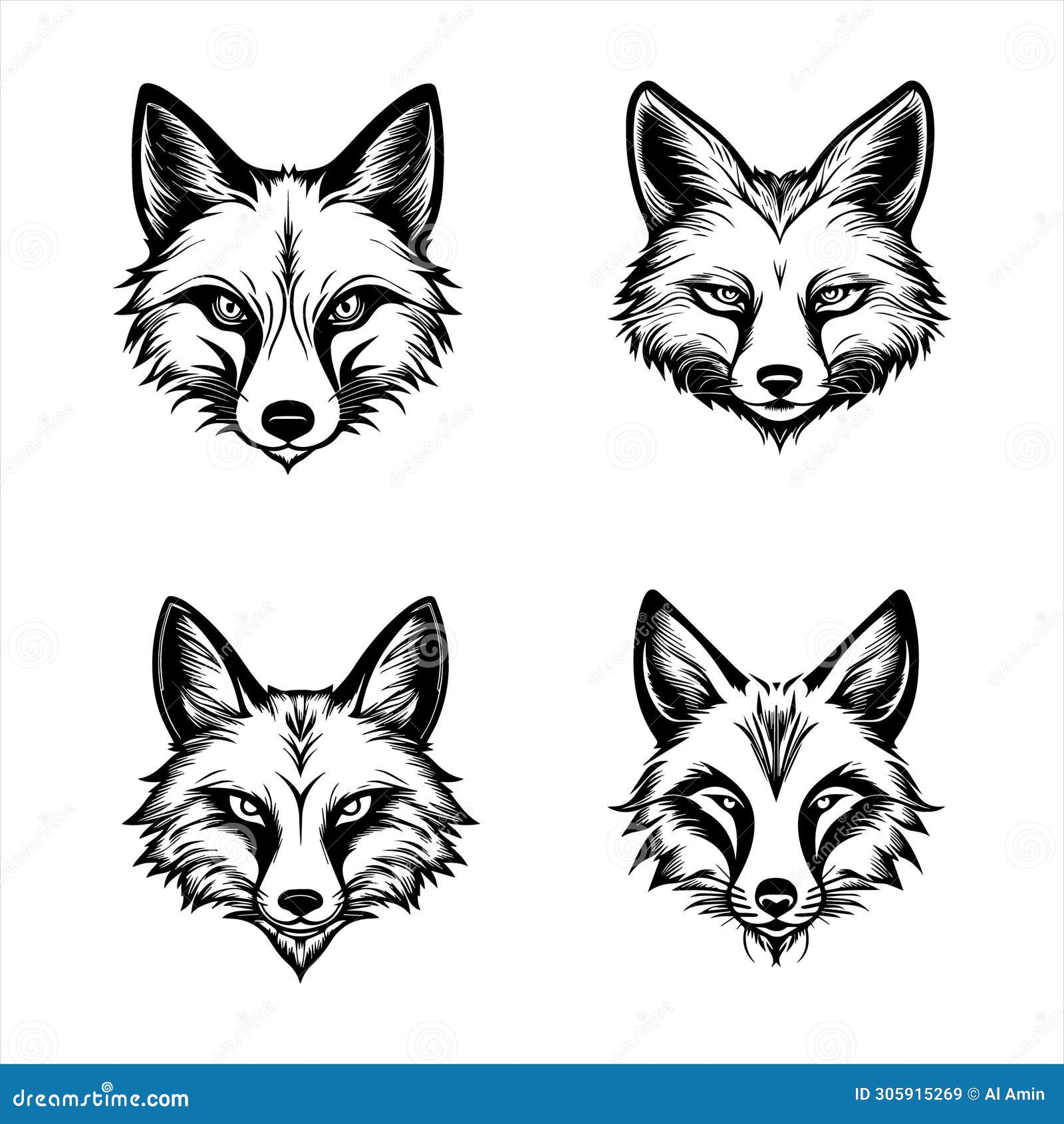 minimalist   of a fox's icon