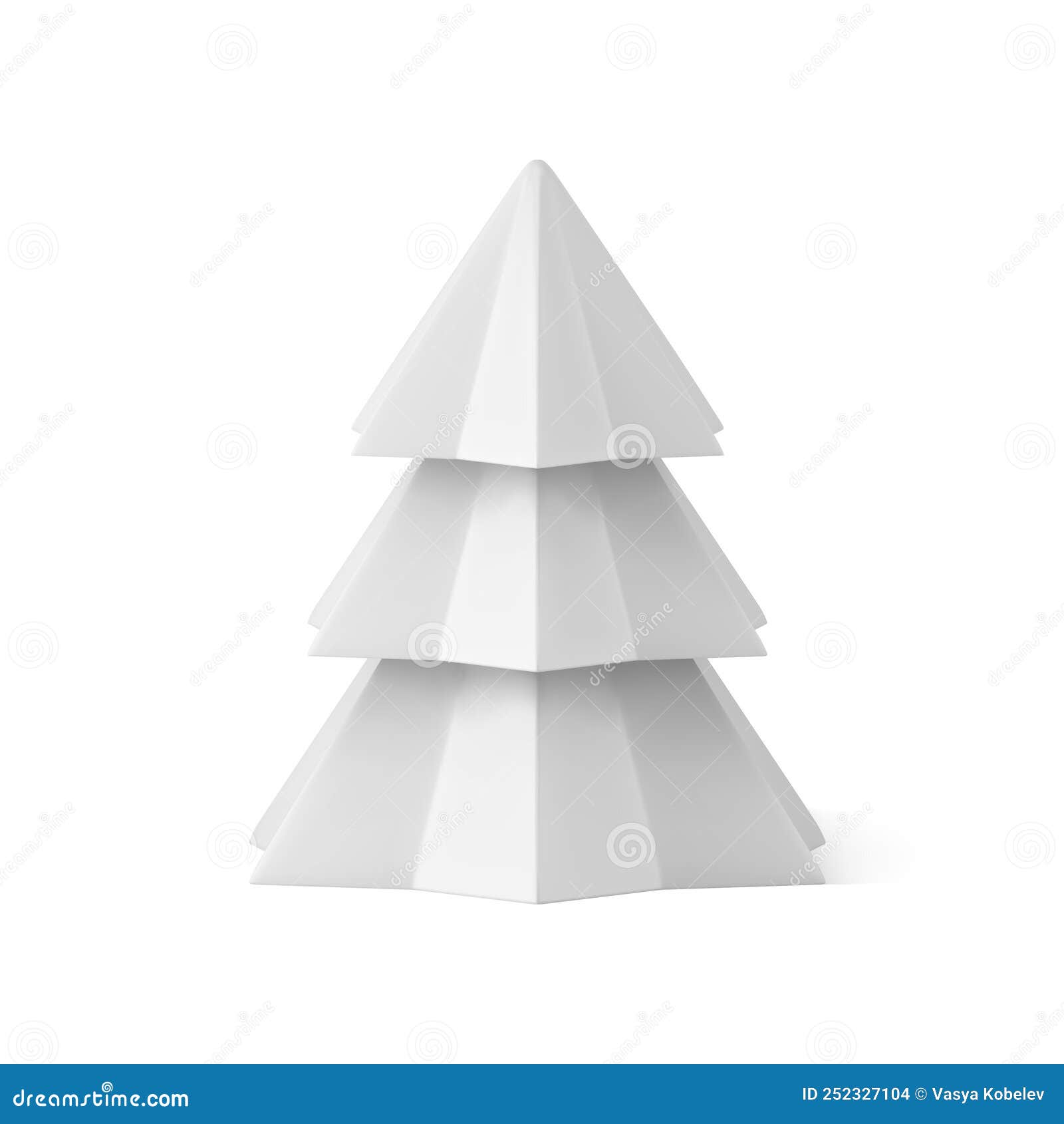 minimalist white glossy christmas tree angled  for indoor decorative  3d realistic 