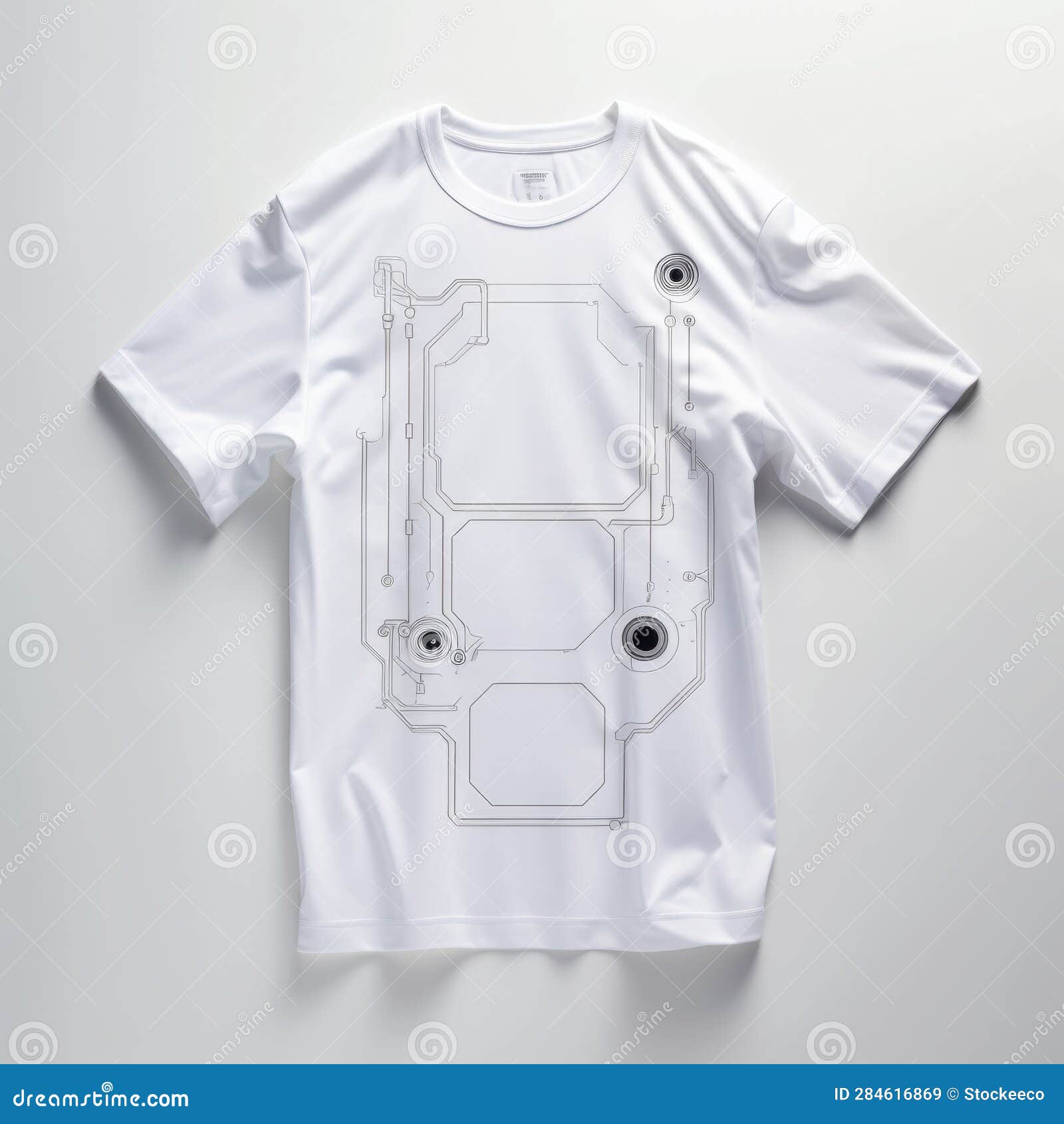 minimalist white t-shirt with engine  if award winner