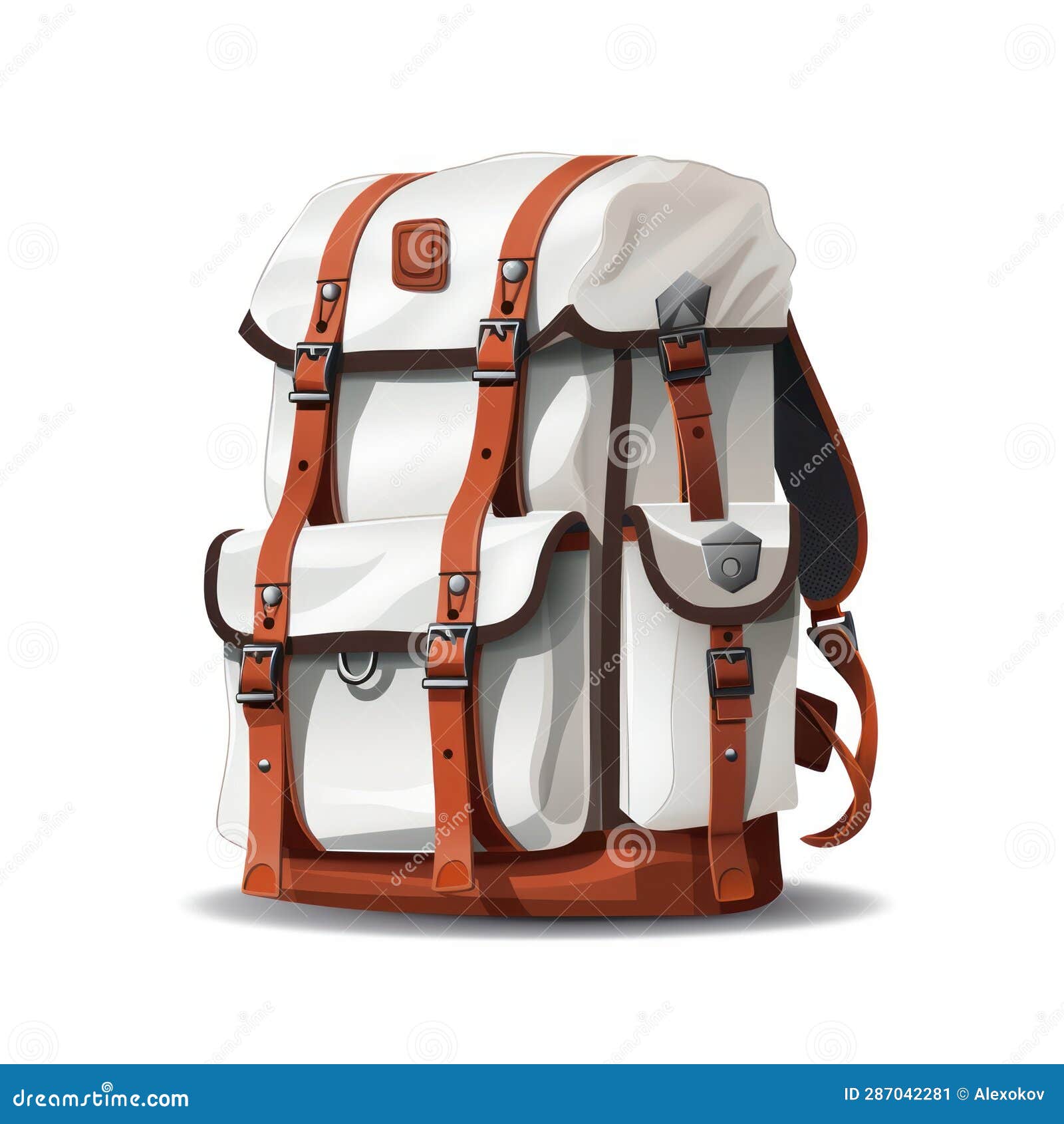 Minimalistic Animation of a Backpack AI Generated Stock Illustration
