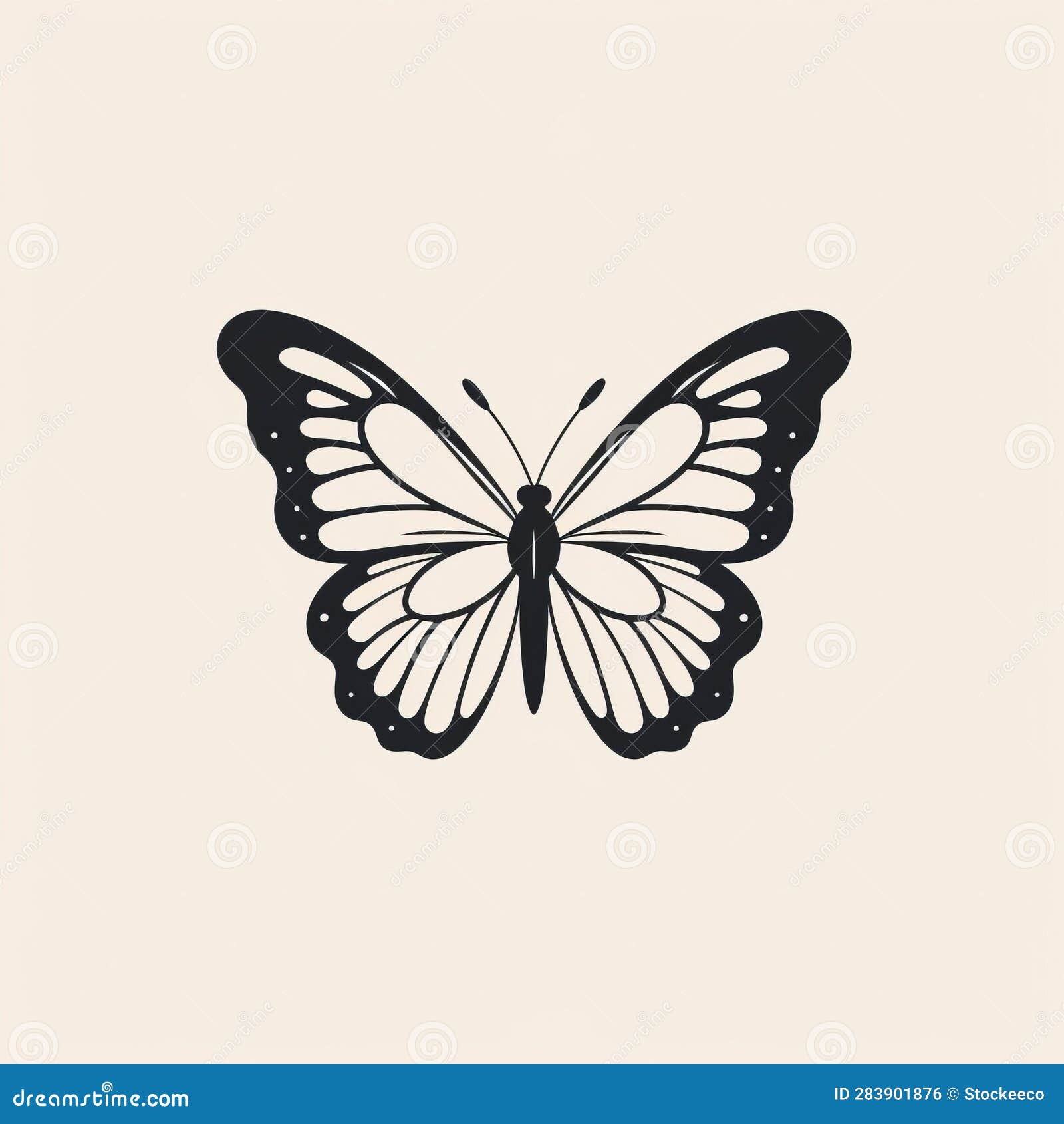 Butterfly logo stock illustration. Illustration of salon - 100102057