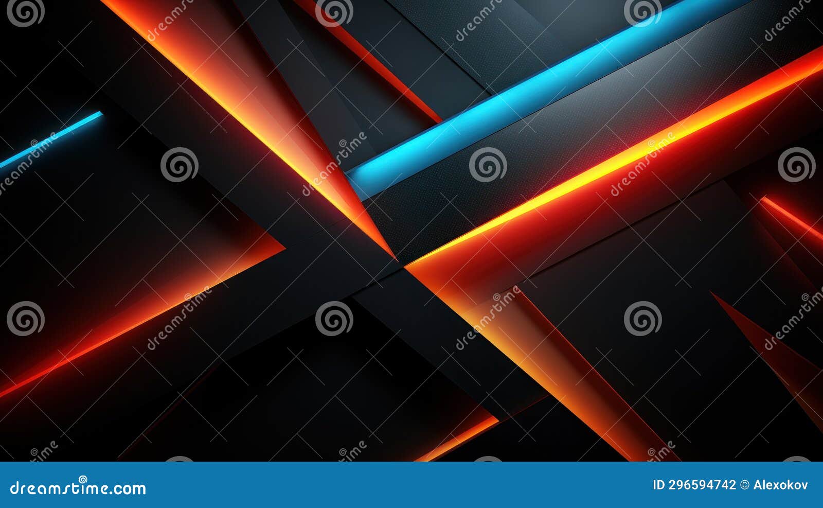 Minimalistic Black and Neon Color Background with Soft Focus AI