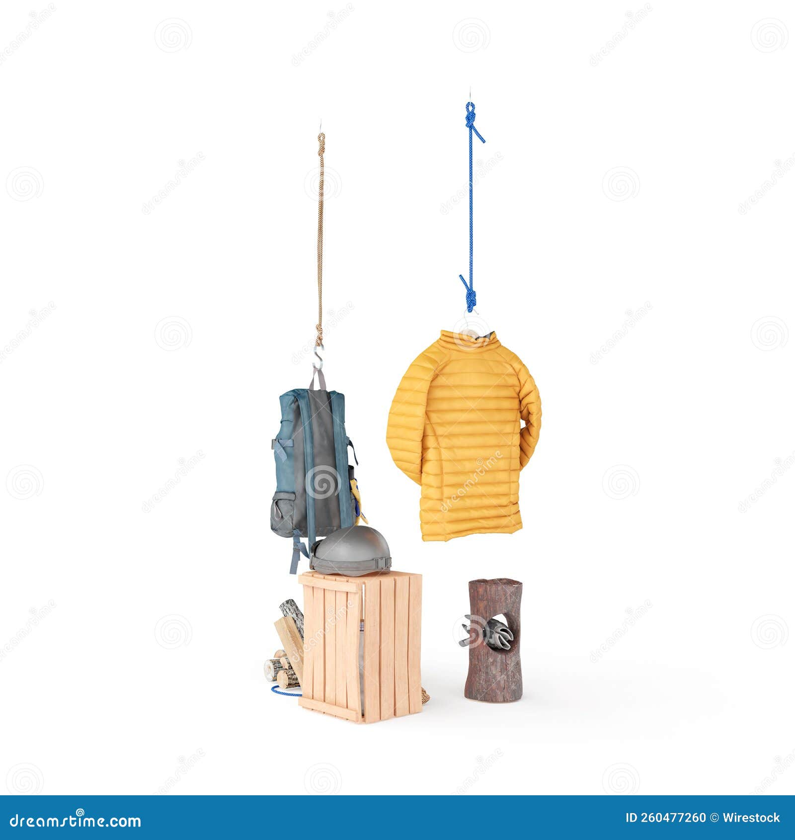 Minimalistic Hanger with a Coat and S Bag Stock Photo Image of wear