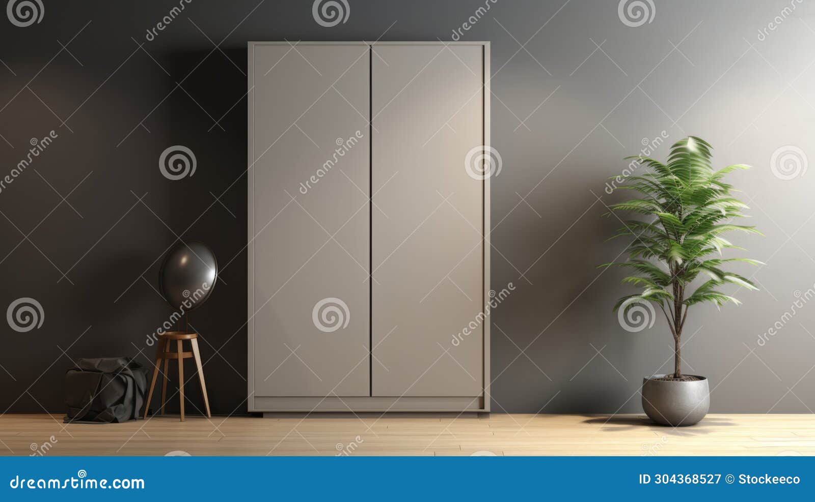 Minimalistic Japanese Wardrobe Design with Bold Structural Designs