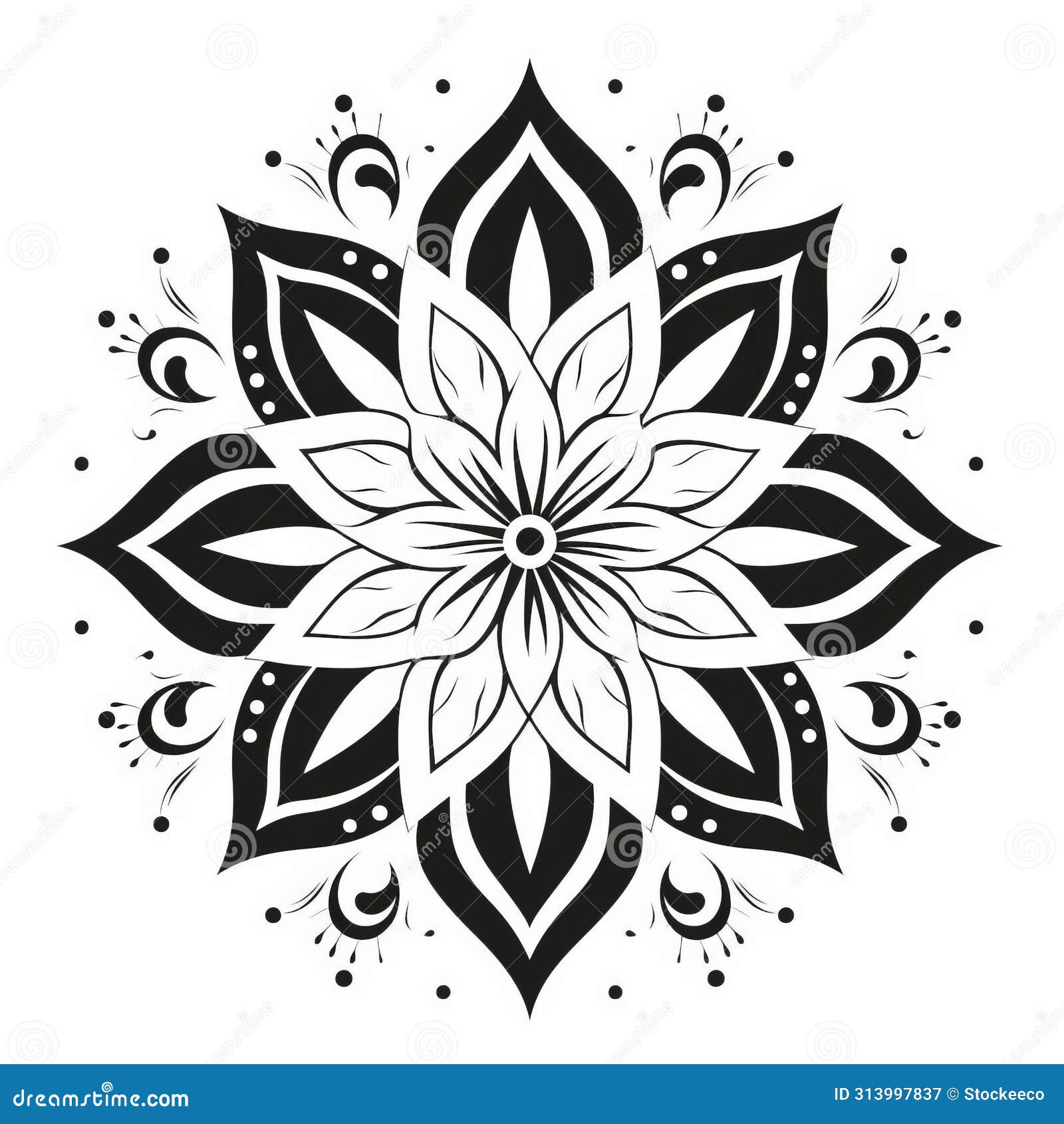 minimalistic mandalas mujer icon pattern on white background