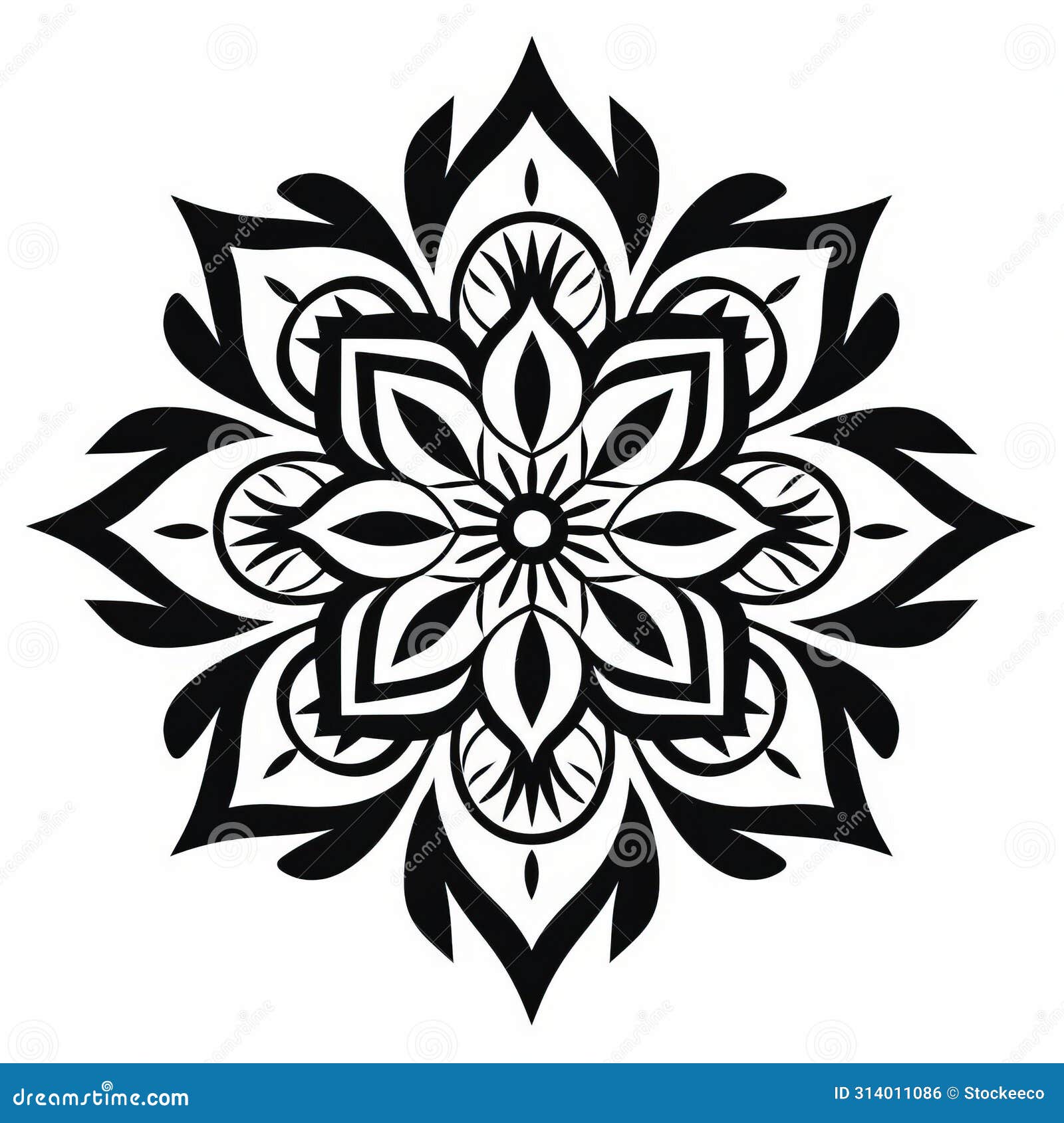 minimalistic mandalas mujer icon pattern on white background