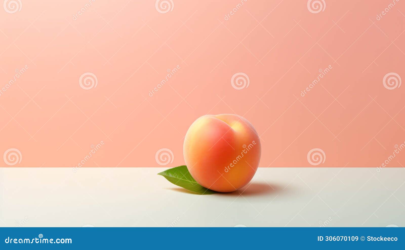 minimalistic peach art with zbrush style and ray tracing