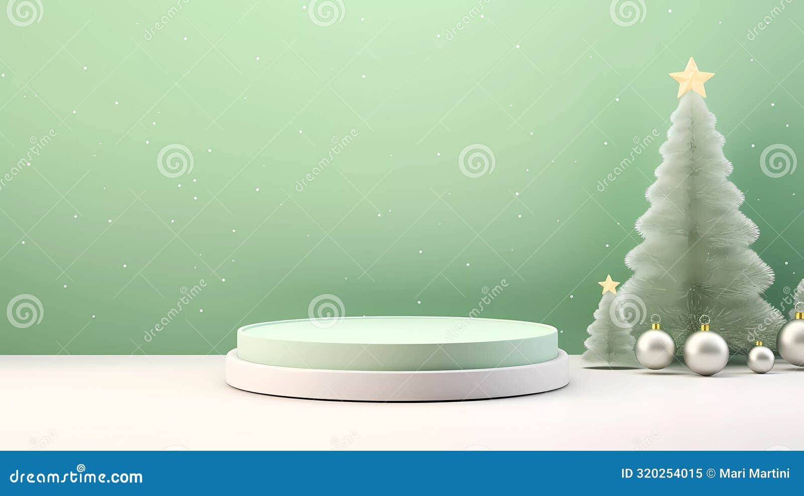 a minimalistic scene of festive christmas podium display: celebrate the season in style.