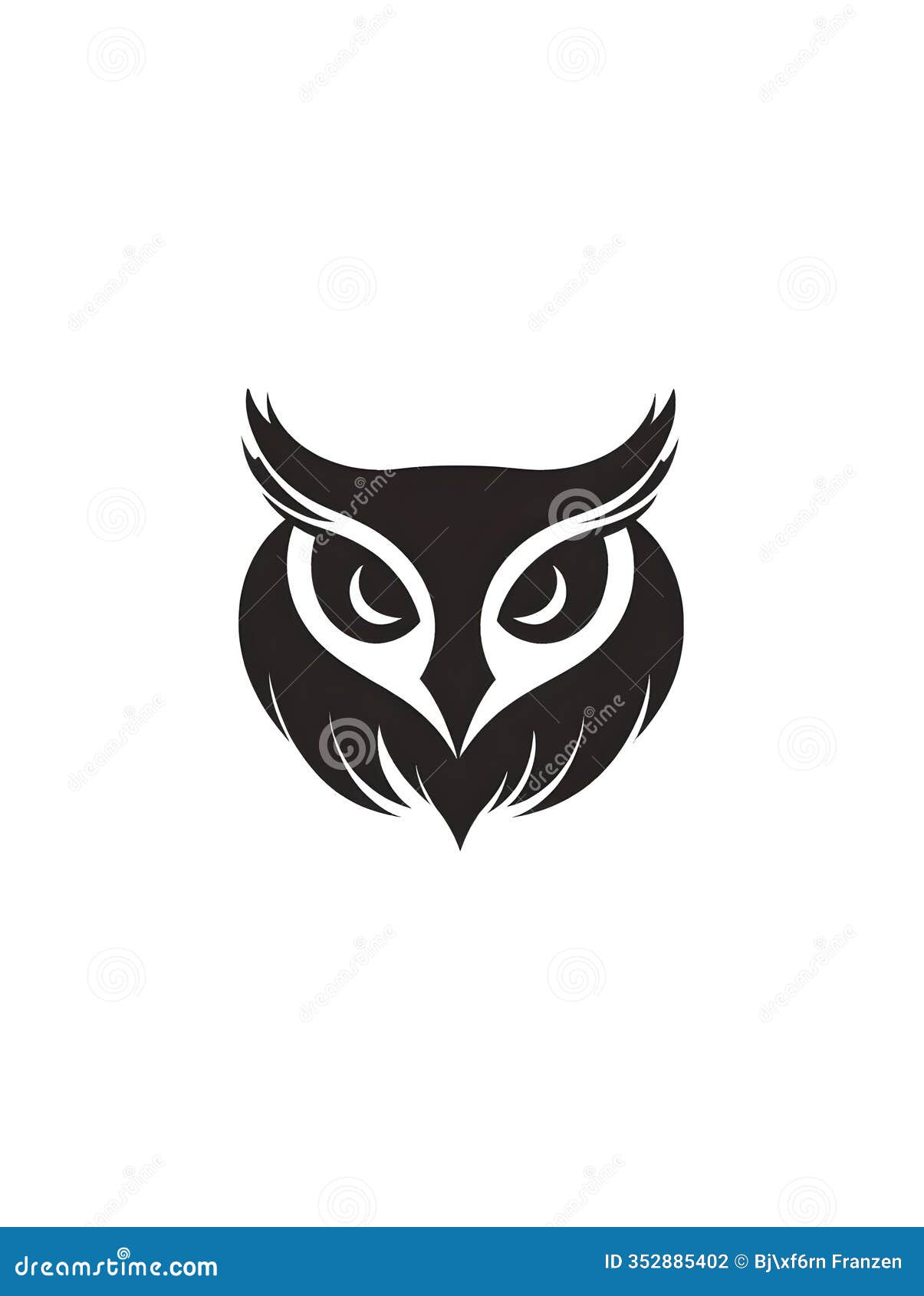  simple dark black owl bird icon logo 
