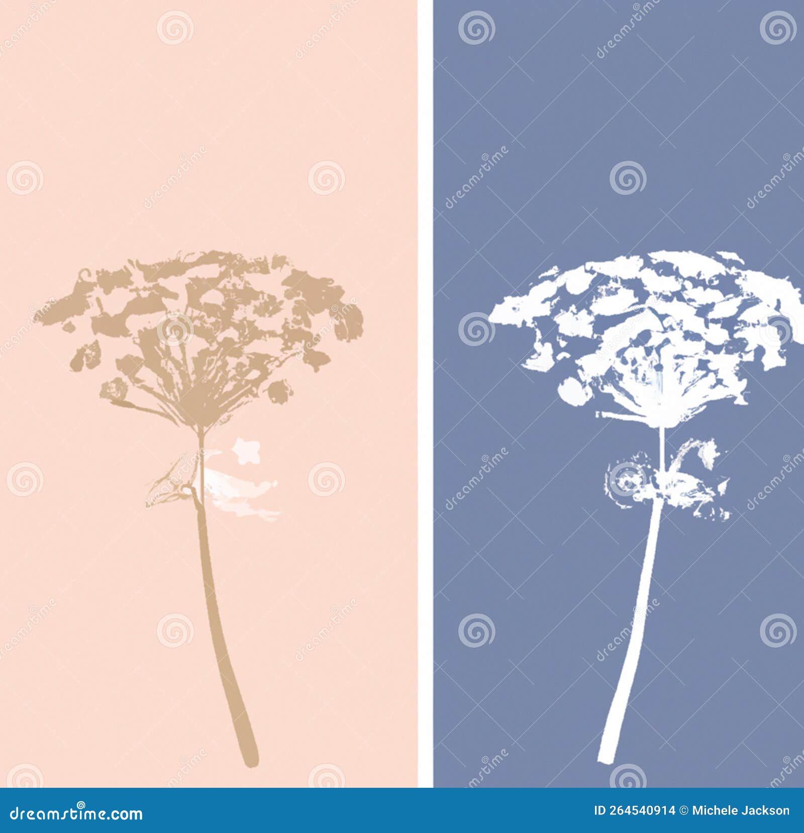 minimilistic boho flat style trendy graphic floral  in a muted color palette
