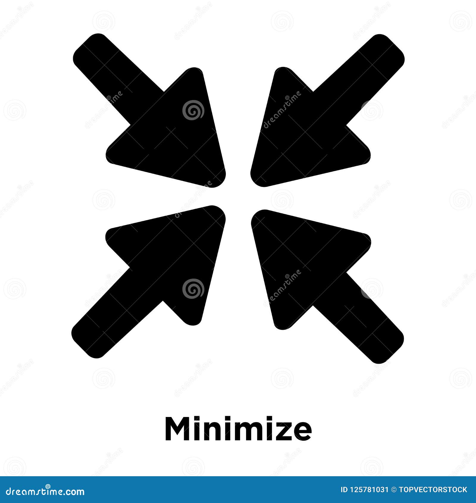 minimize icon   on white background, logo concept