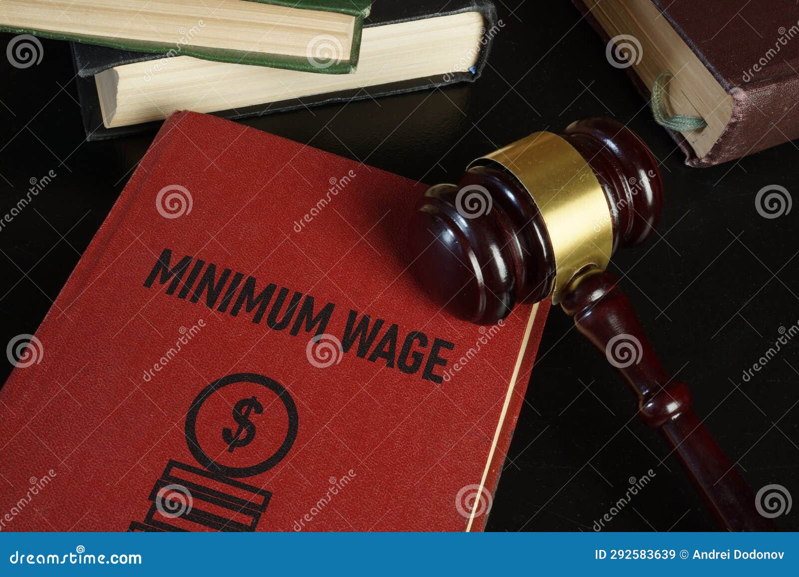 Minimum Wage Increase and Minimum Wage Law are Shown Using the Text on