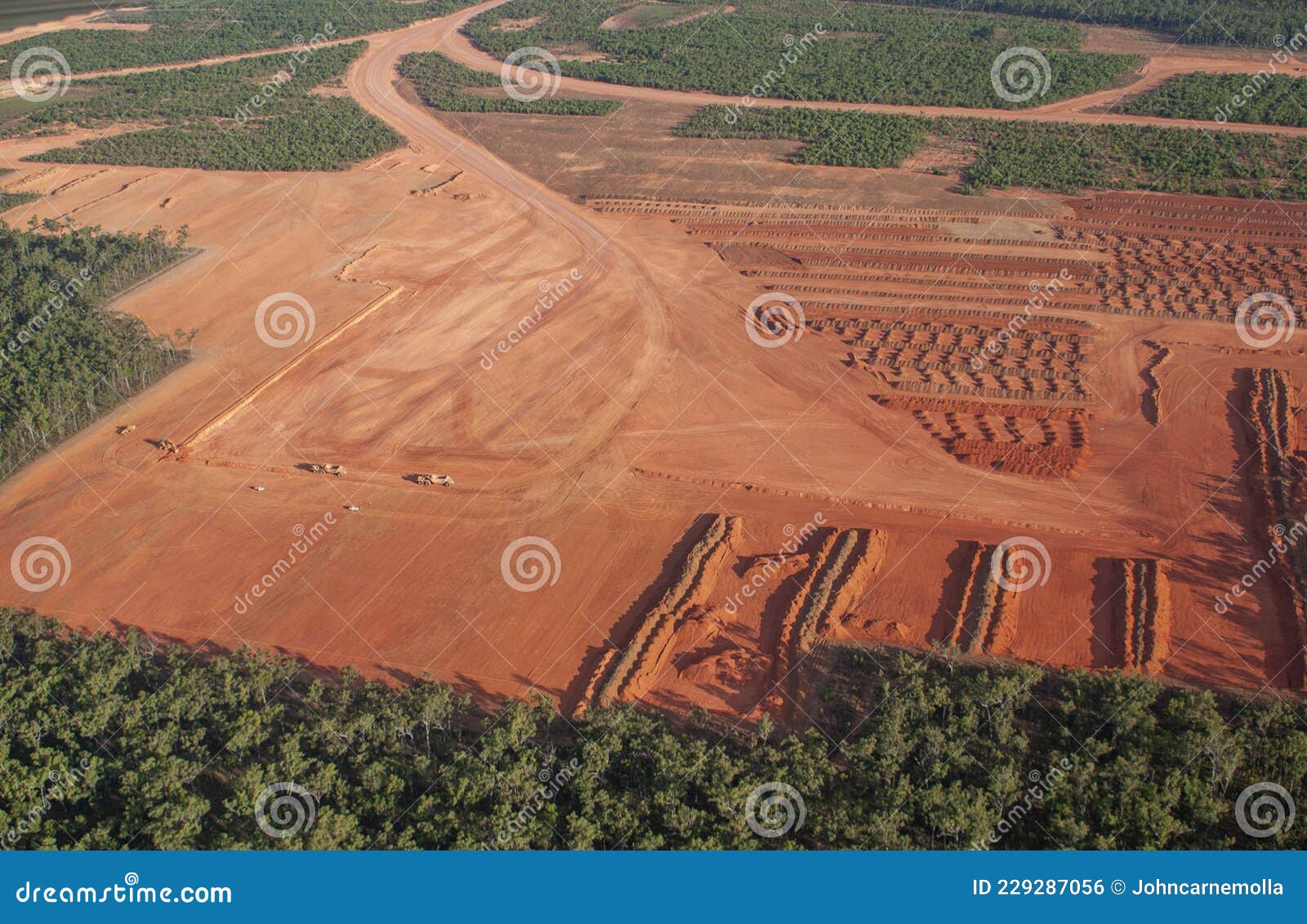 Mining Bauxite at Weipa in Cape York. Stock Photo Image of mining