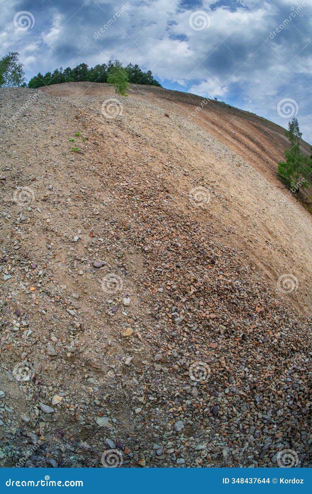 mining heap in spania dolina from maximilian mine during summer