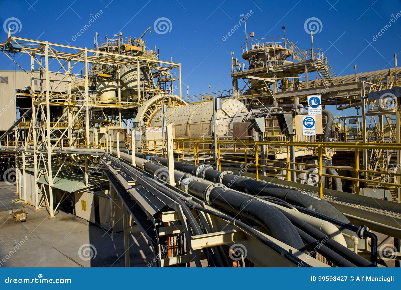 Mining Infrastructure Blue Sky Editorial Photography Image of plant