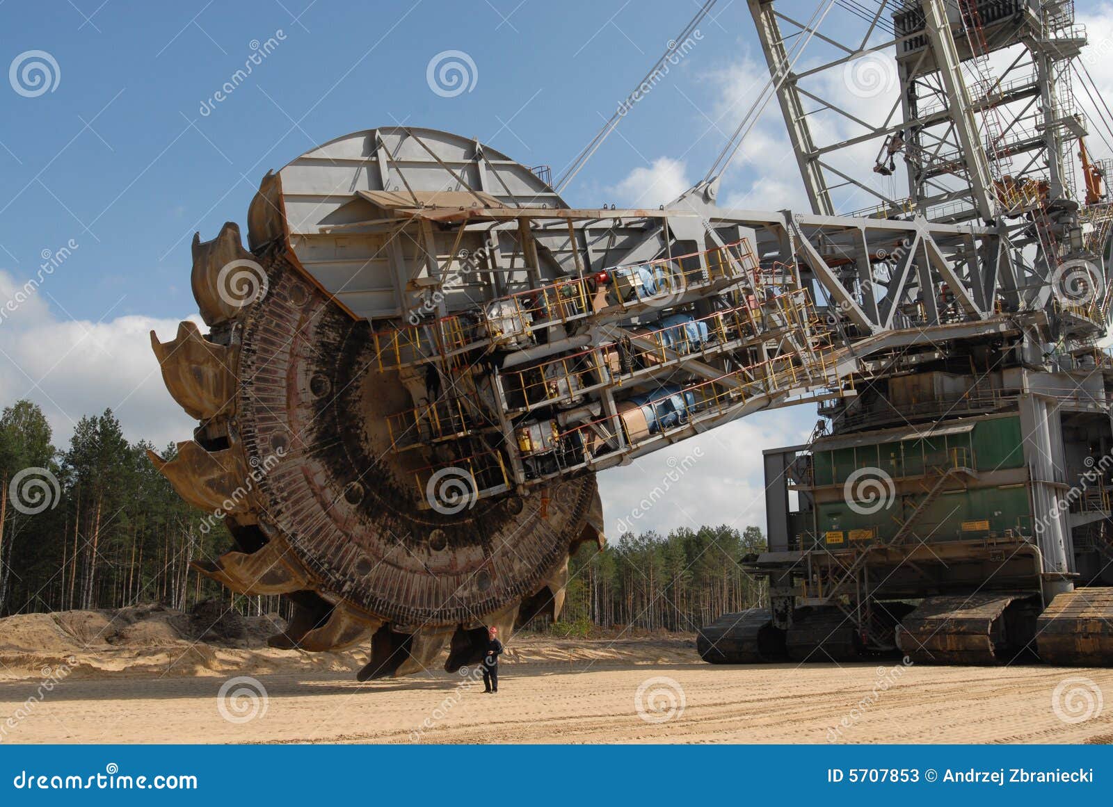 Mining Wheel Of Coal Digger Stock Photos Image 5707853