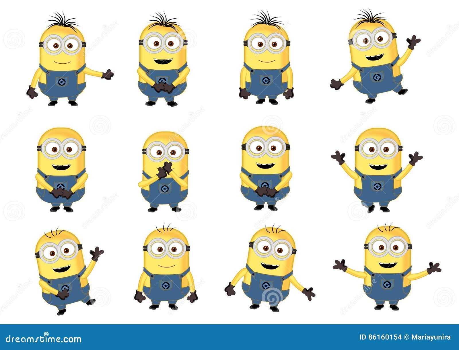 The minions character set collection illustrations concept.