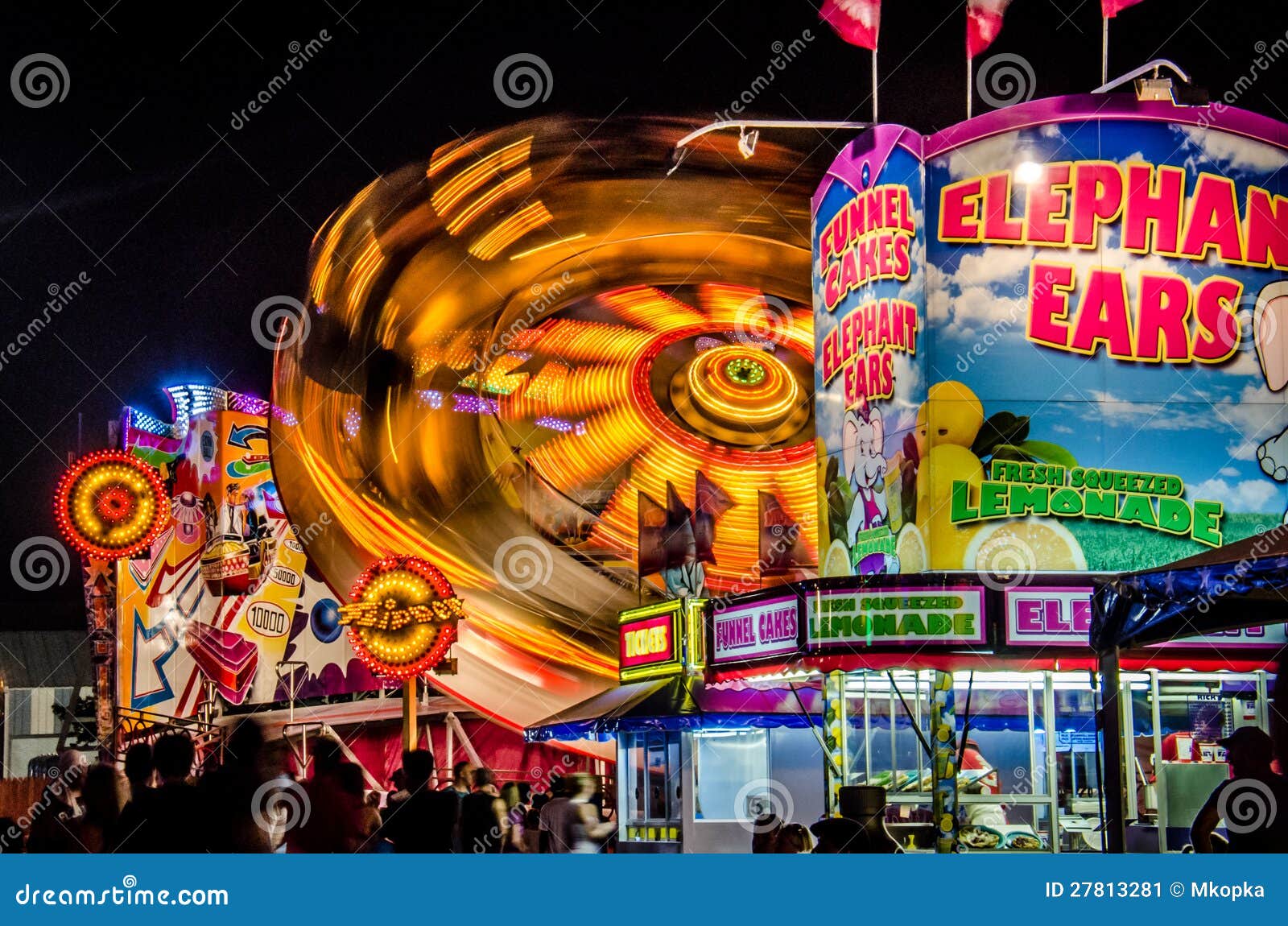 Minnesota State Fair Midway Rides at Night Editorial Photo Image of
