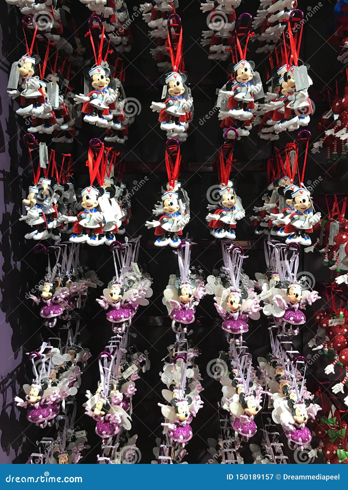 Minnie Mouse Christmas Ornaments For Sale Editorial Photography