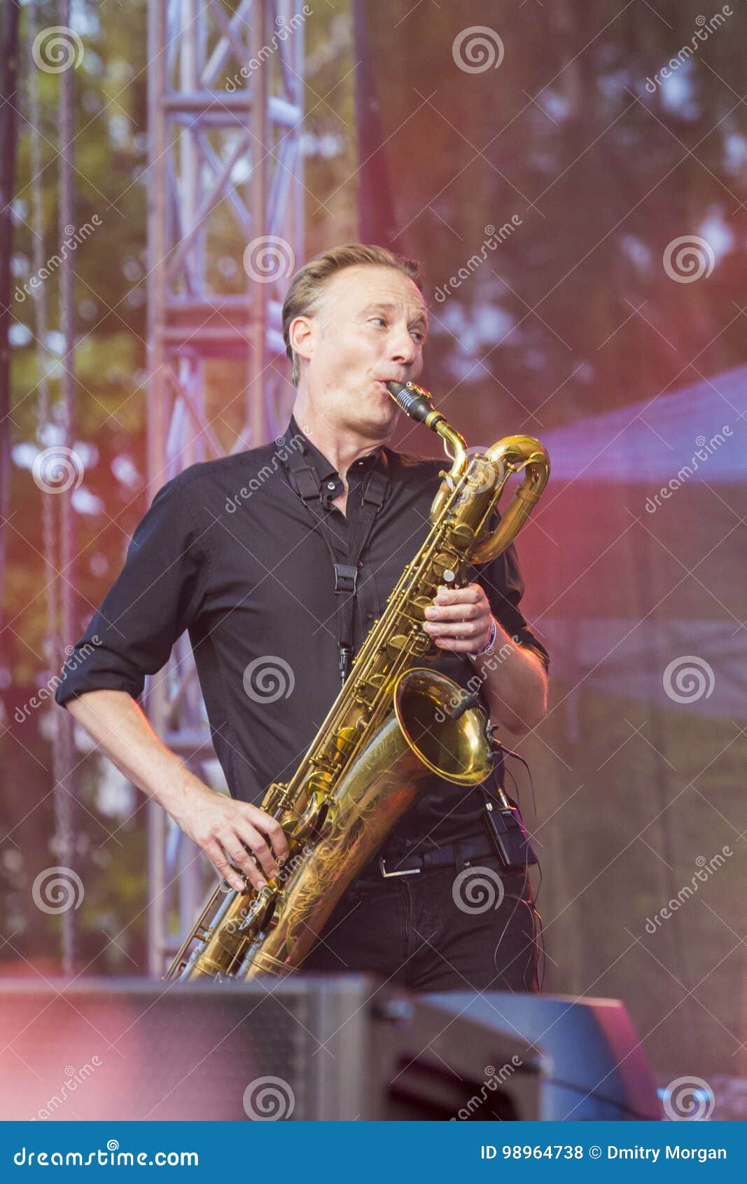 Saxofonist Marcus Bartelt of World Jazz Ensemble De-Phazz Performing at a-Fest Music Festival Editorial Stock Photo - Image acid, 98964738