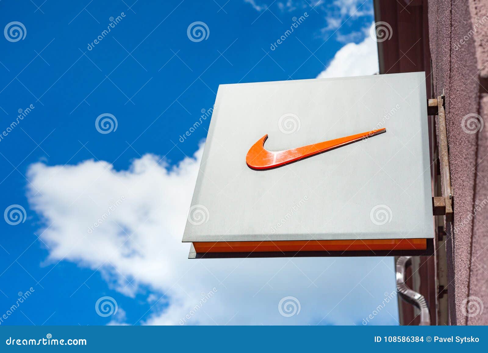 Minsk, Belarus, June 16, 2017: Nike Logo on a Facade of a Store. Editorial Stock - Image of branding, famous: 108586384