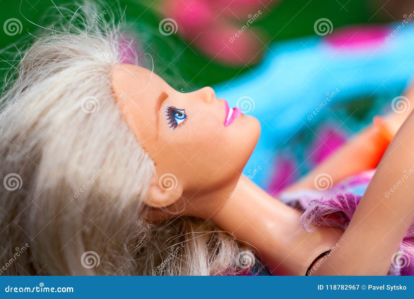 Minsk, Belarus, June 3, 2018: Portrait of a Doll Barbie in Profile ...