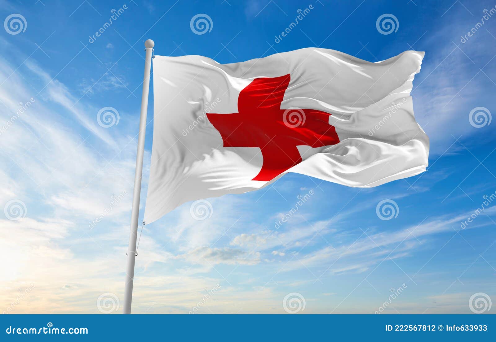 usikre vaskepulver syg Minsk, Belarus - May, 2021: Flag of International Committee of the Red Cross  with Clear Blue Sky on the Background. Movement of Editorial Photography -  Illustration of service, ambulance: 222567812