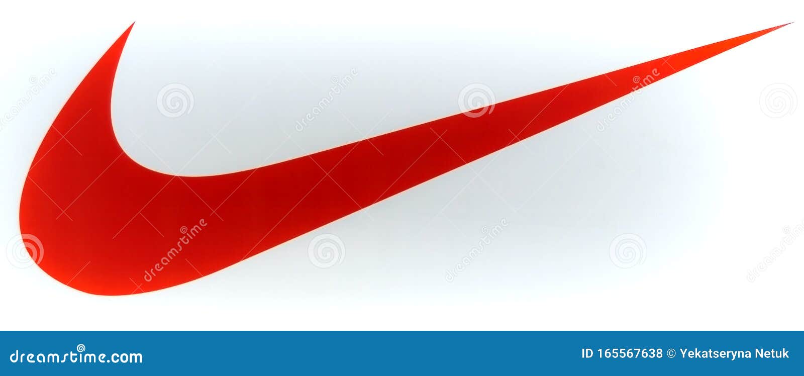 Minsk, Belarus - 1 November 2019: Nike Merk Red Logo Op Witte ...