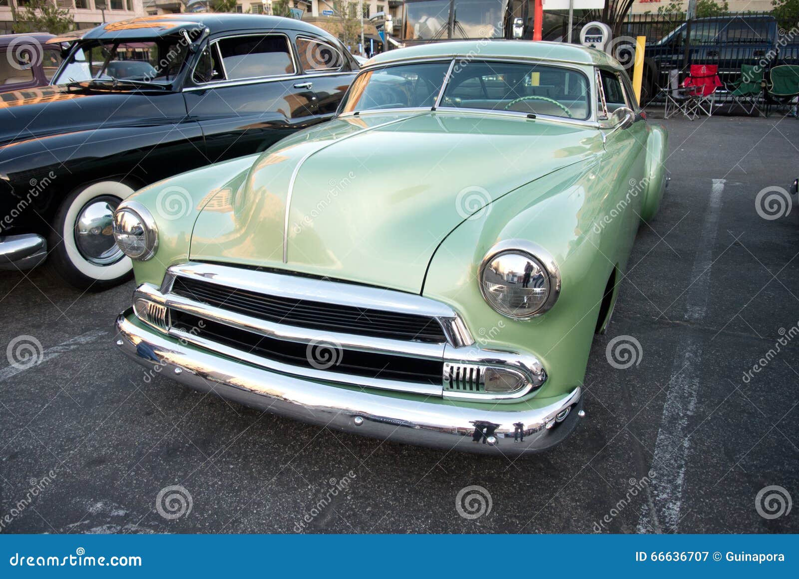 Mint Green Vintage Car