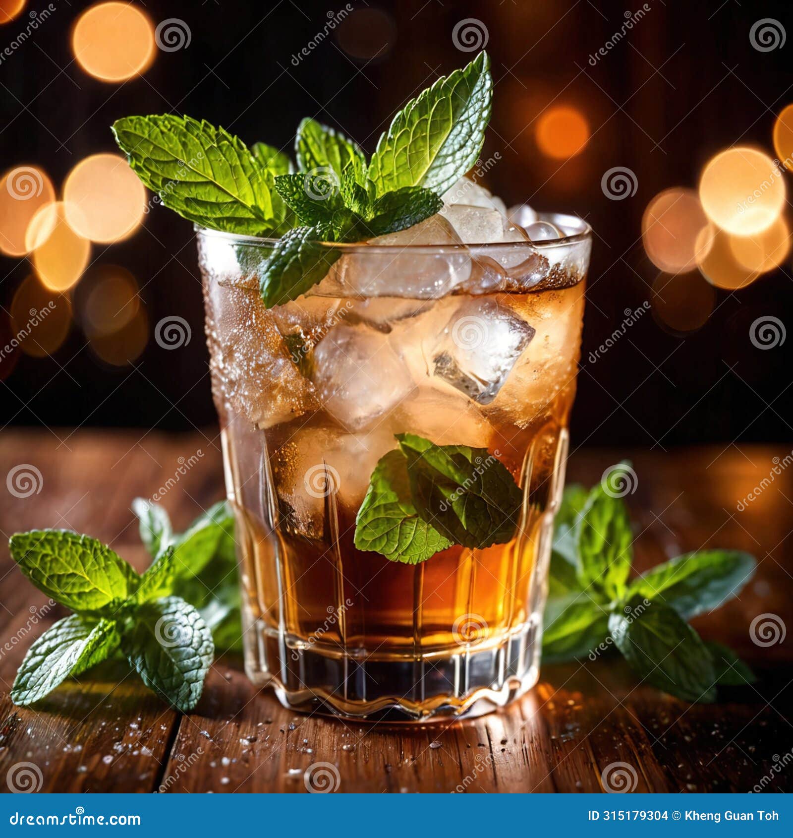 mint julep, cocktail liquer alcoholic liquor mixed drink in bar pub