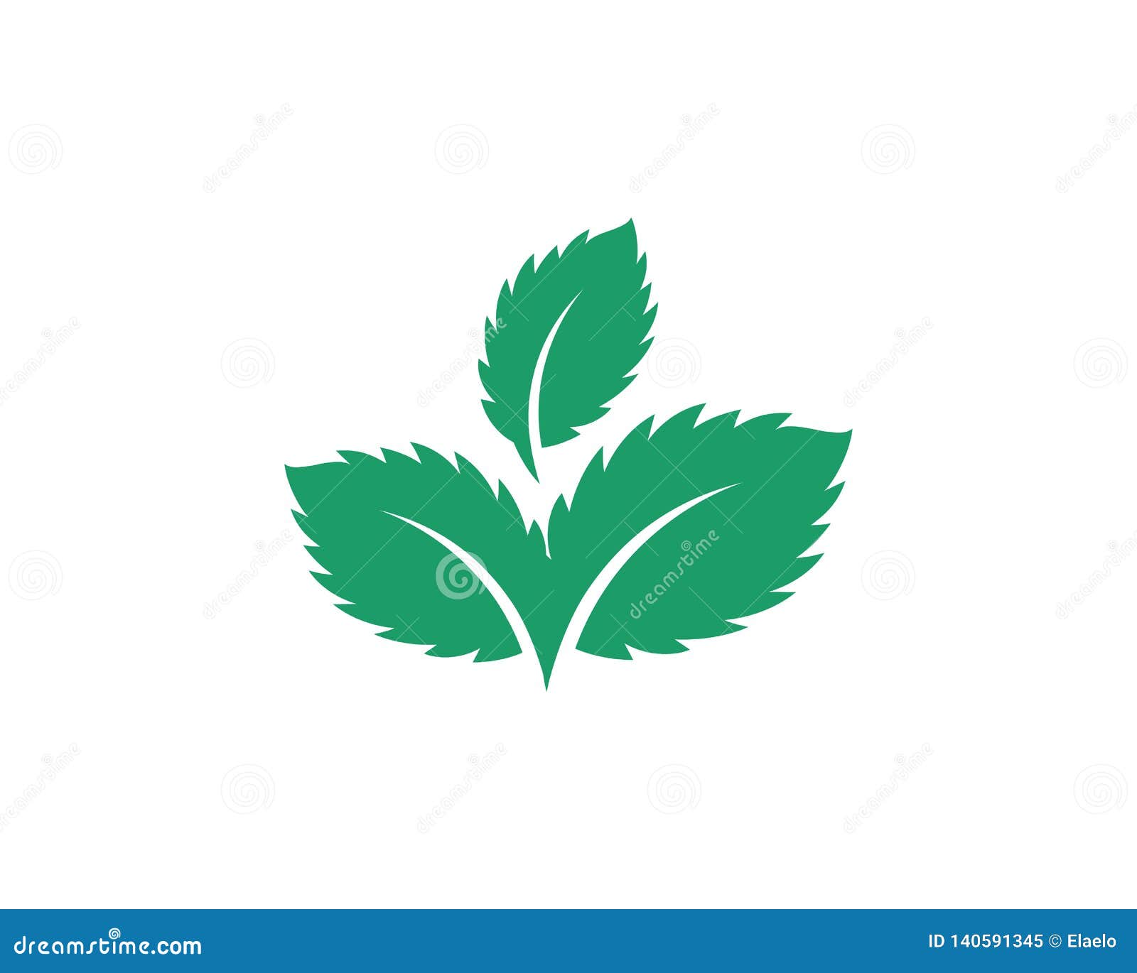 Mint Leaves Flat Vector Icon Stock Vector - Illustration of abstract