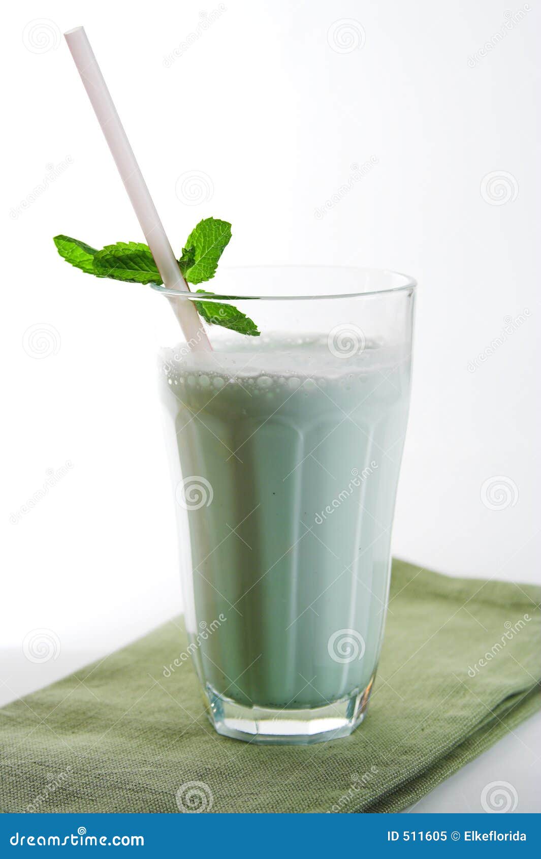 Mint milkshake stock image. Image of beverage, fast, milk 511605