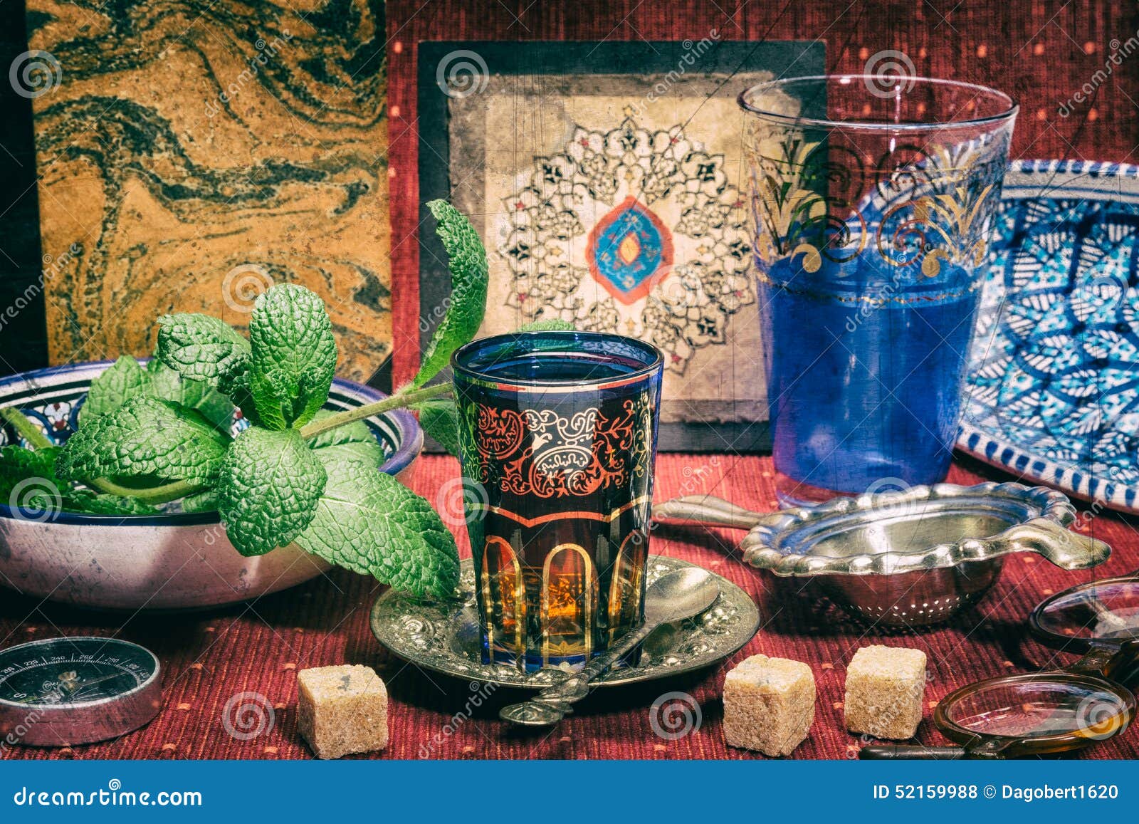 Mint tea stock photo. Image of arabian, peppermint, arabic 52159988