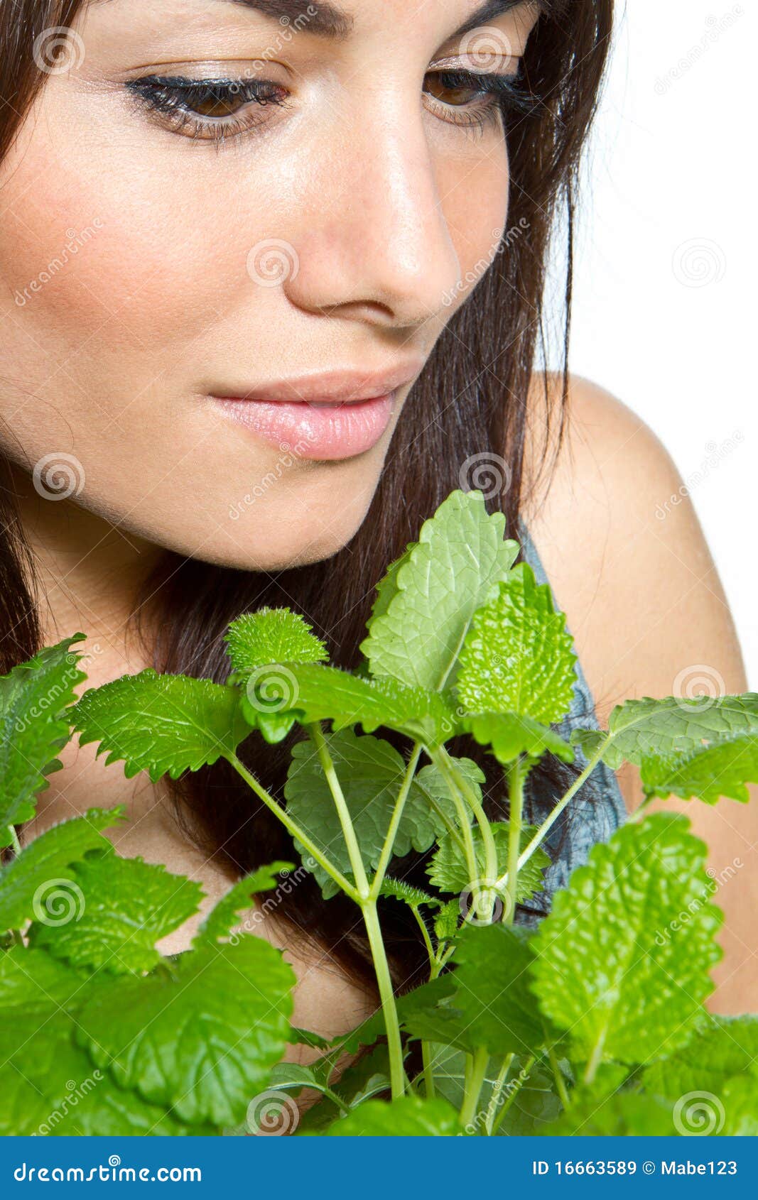 Mint on tongue stock image. Image of smile, mint, chewing 16663589