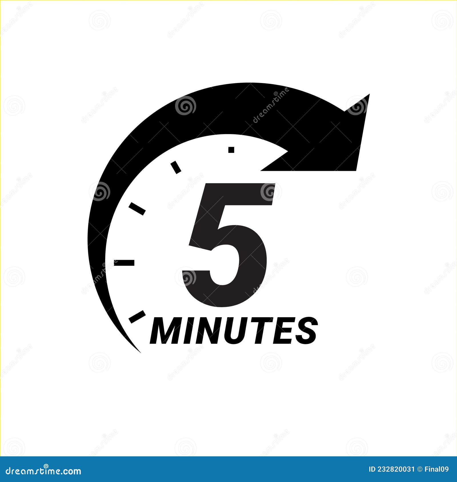 Minute Timer Icons. Sign Five Stock - Illustration of graphic, dial: 232820031