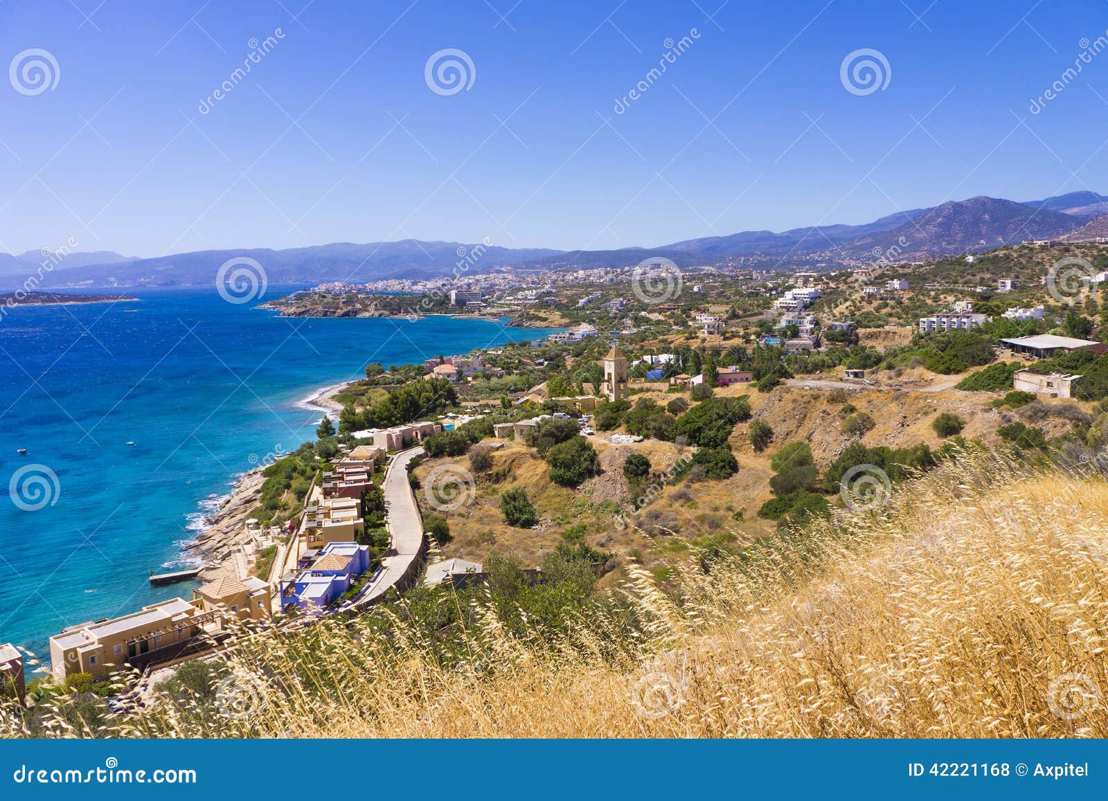 Premium Photo  View of mirabello bay, crete, greece. turquoise