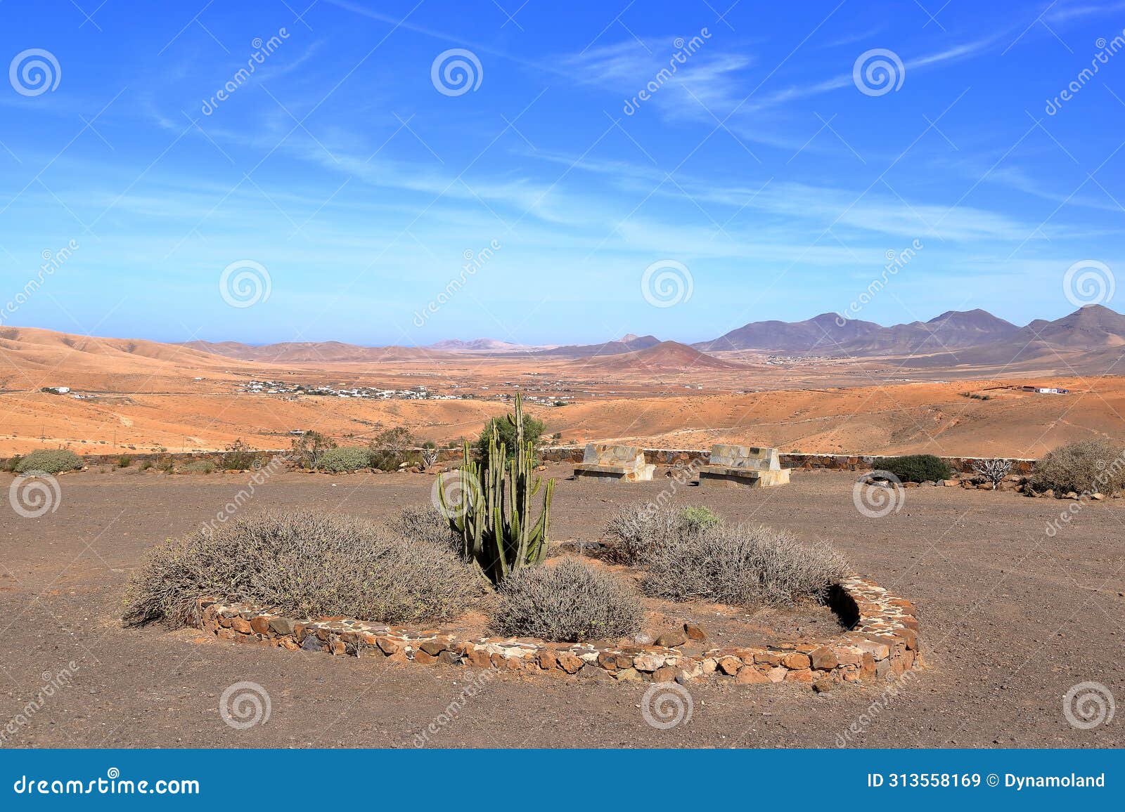 mirador de valle de las cuevas, santa ines, fuerteventura, spain: huge landscape view from above