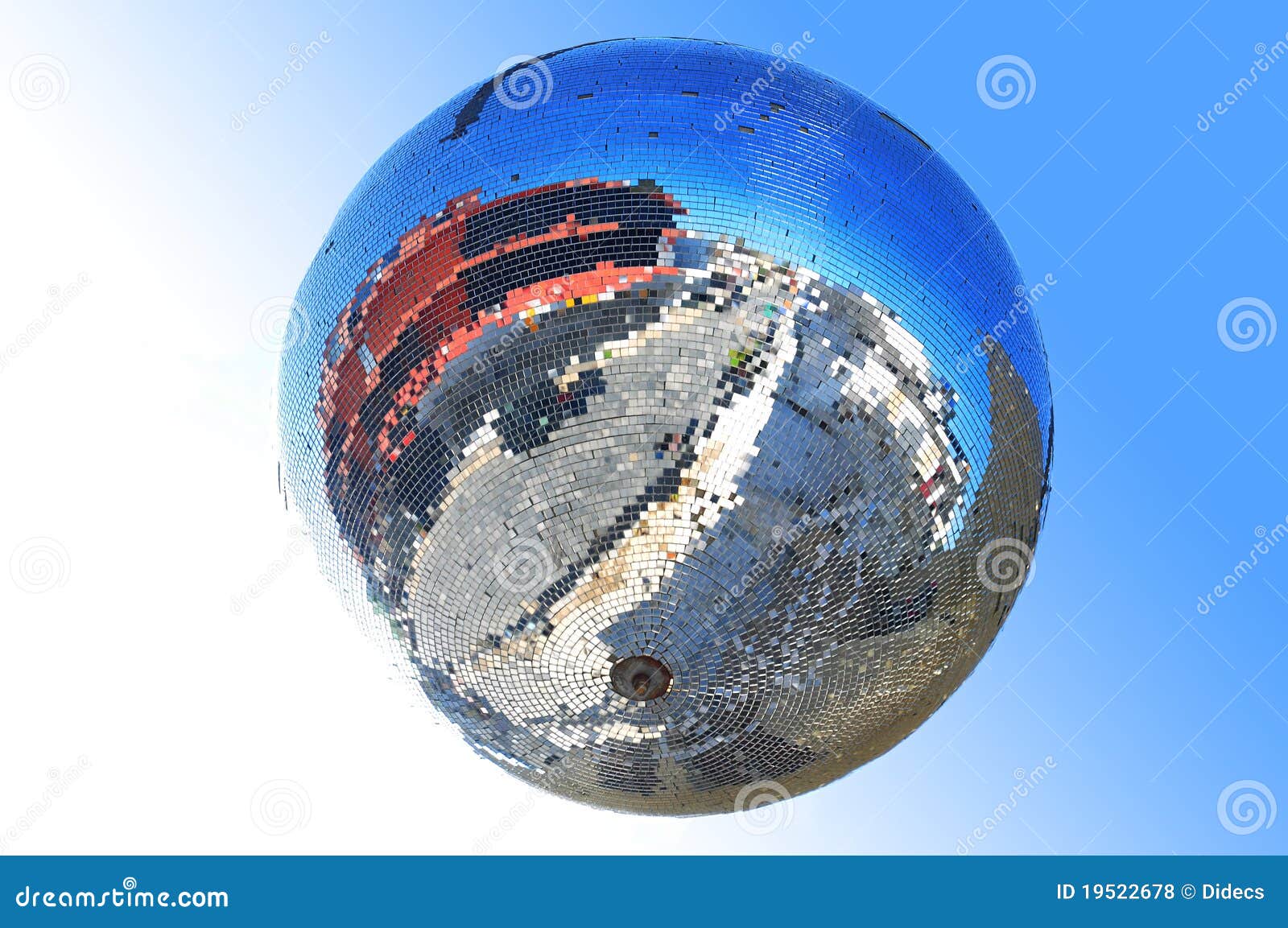Mirror ball stock photo. Image of blue, mosaic, glass 19522678