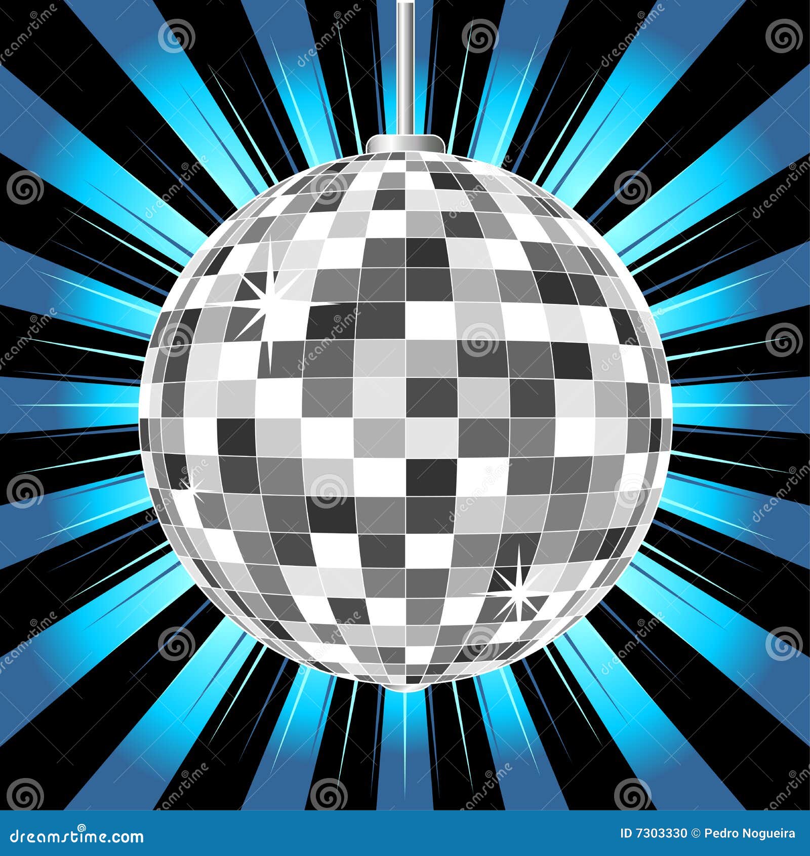 Mirror ball stock vector. Illustration of retro, star 7303330