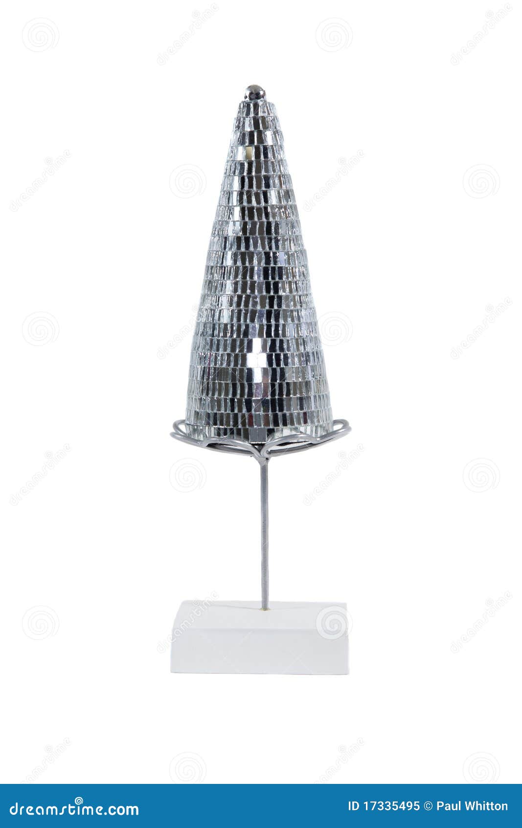 Mirror ball Christmas tree stock image. Image of ornament 17335495