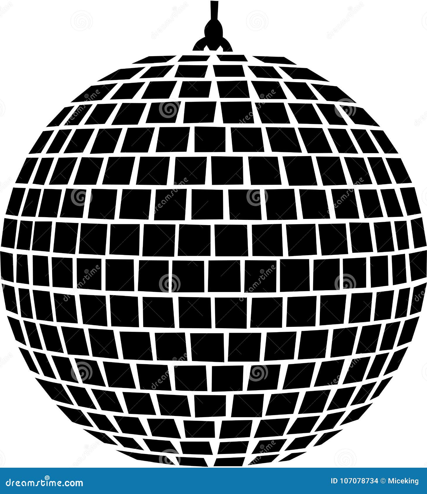 Mirror ball music stock vector. Illustration of club 107078734